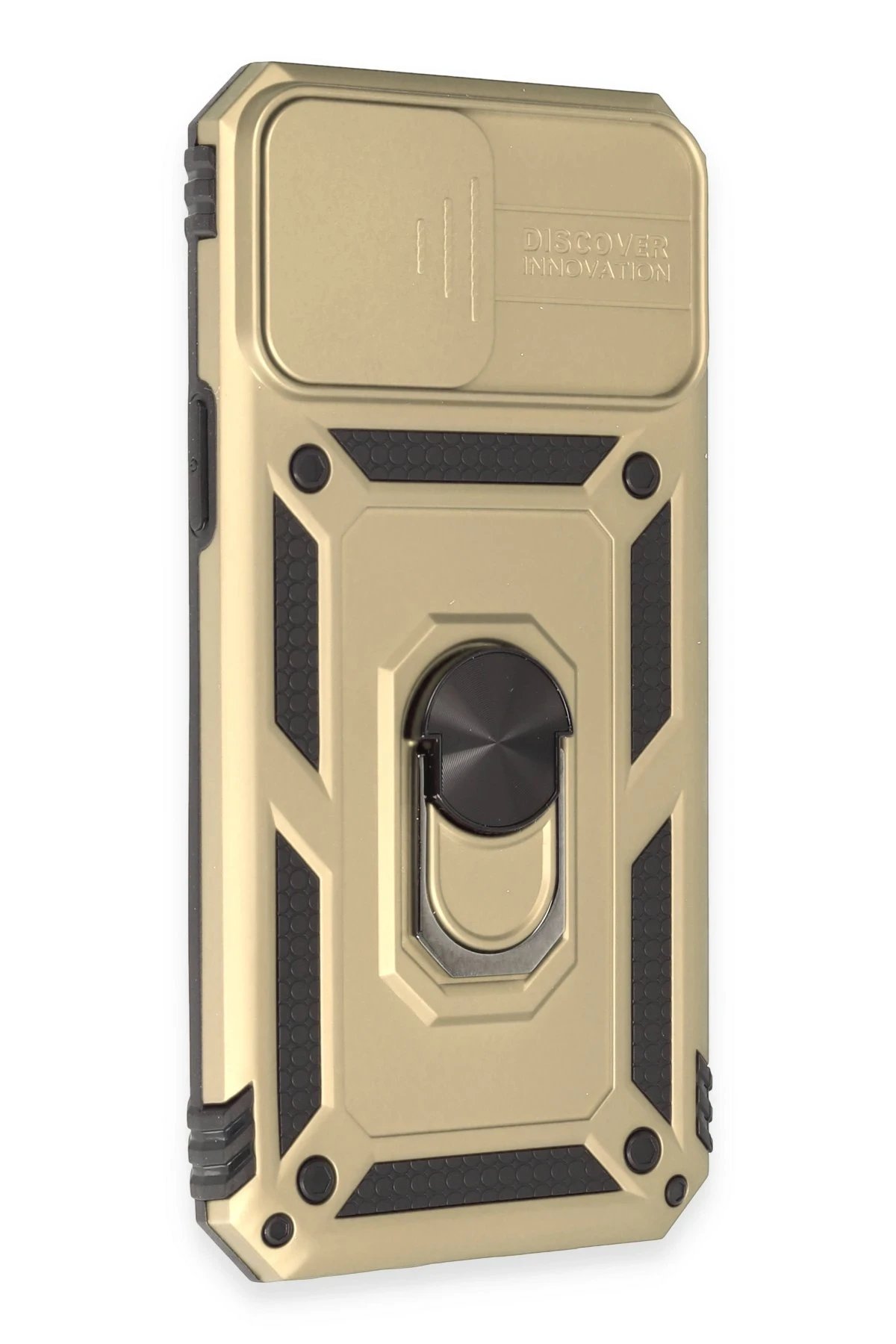 Newface iPhone 12 Pro Max Kılıf Pars Lens Yüzüklü Silikon - Gold