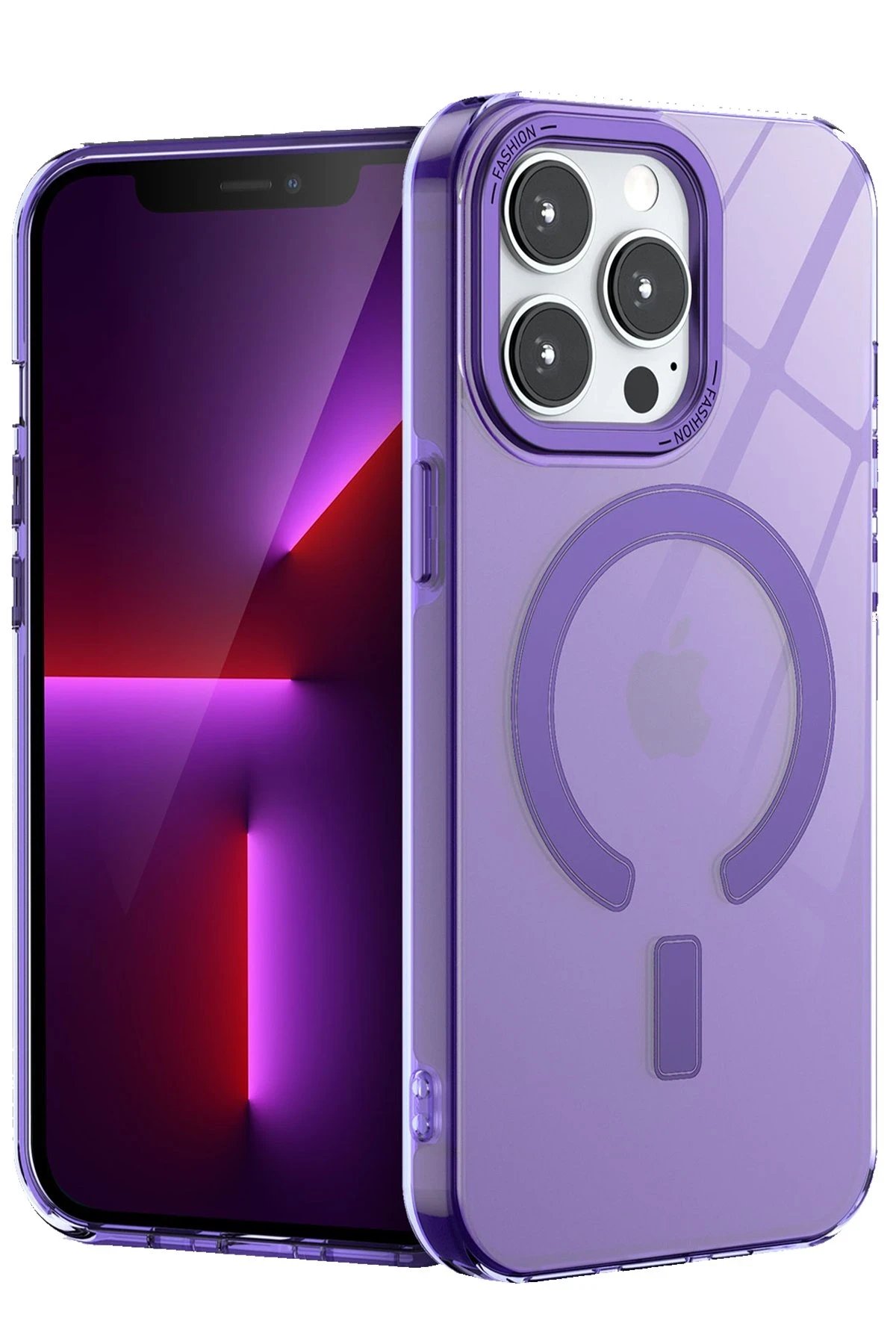 Newface iPhone 13 Pro Kılıf Troy Magsafe Kapak - Mor