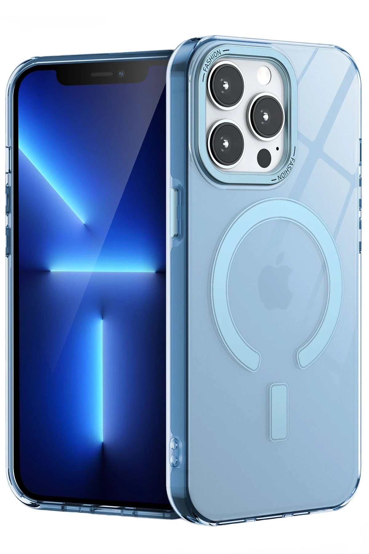 Newface iPhone 13 Pro Kılıf Troy Magsafe Kapak - Mavi