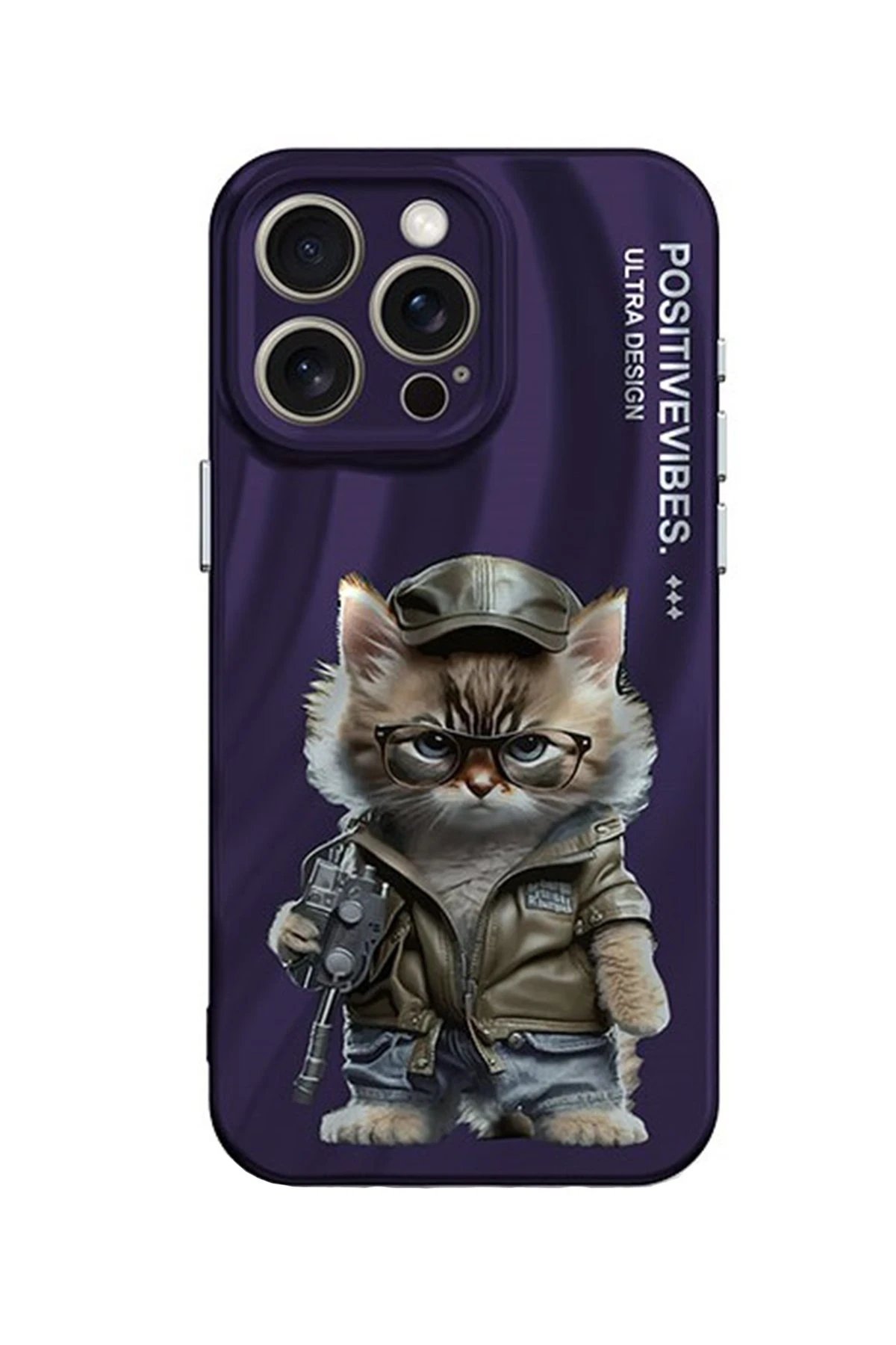 Newface iPhone 14 Pro Kılıf Crew Desenli Kapak - Kedi - 2