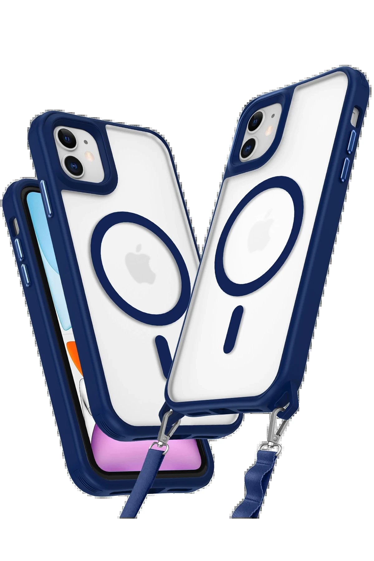 Newface iPhone 11 Kılıf Enka Magsafe Silikon Kılıf - Lacivert