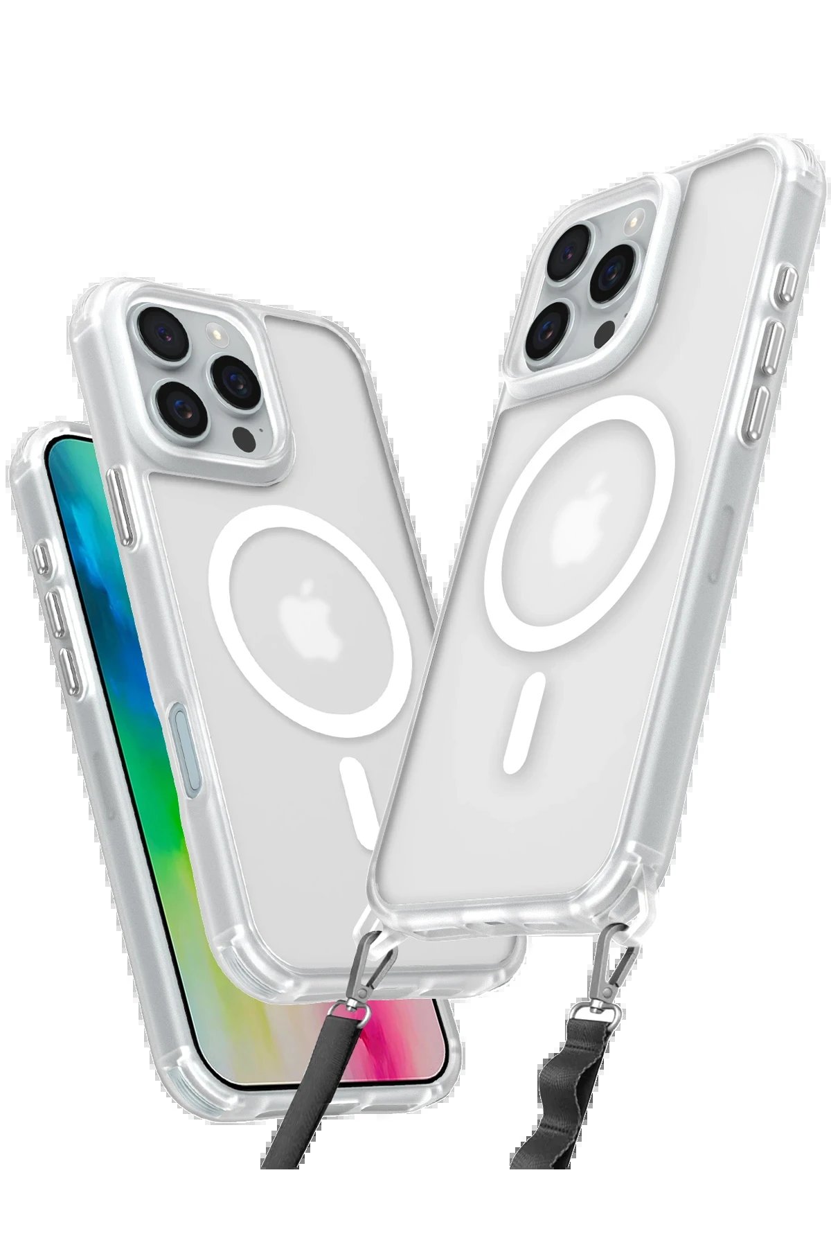 Newface iPhone 16 Pro Max Kılıf Enka Magsafe Silikon Kılıf - Şeffaf