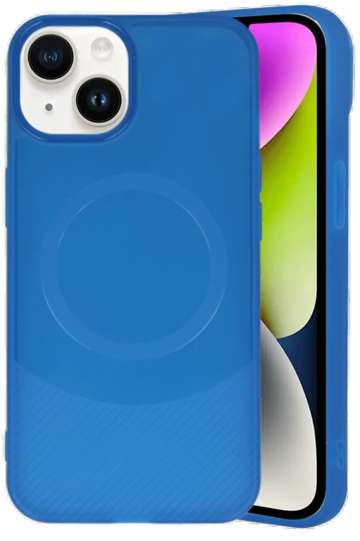 Newface iPhone 14 Kılıf Maya Karbon Kapak - Lacivert