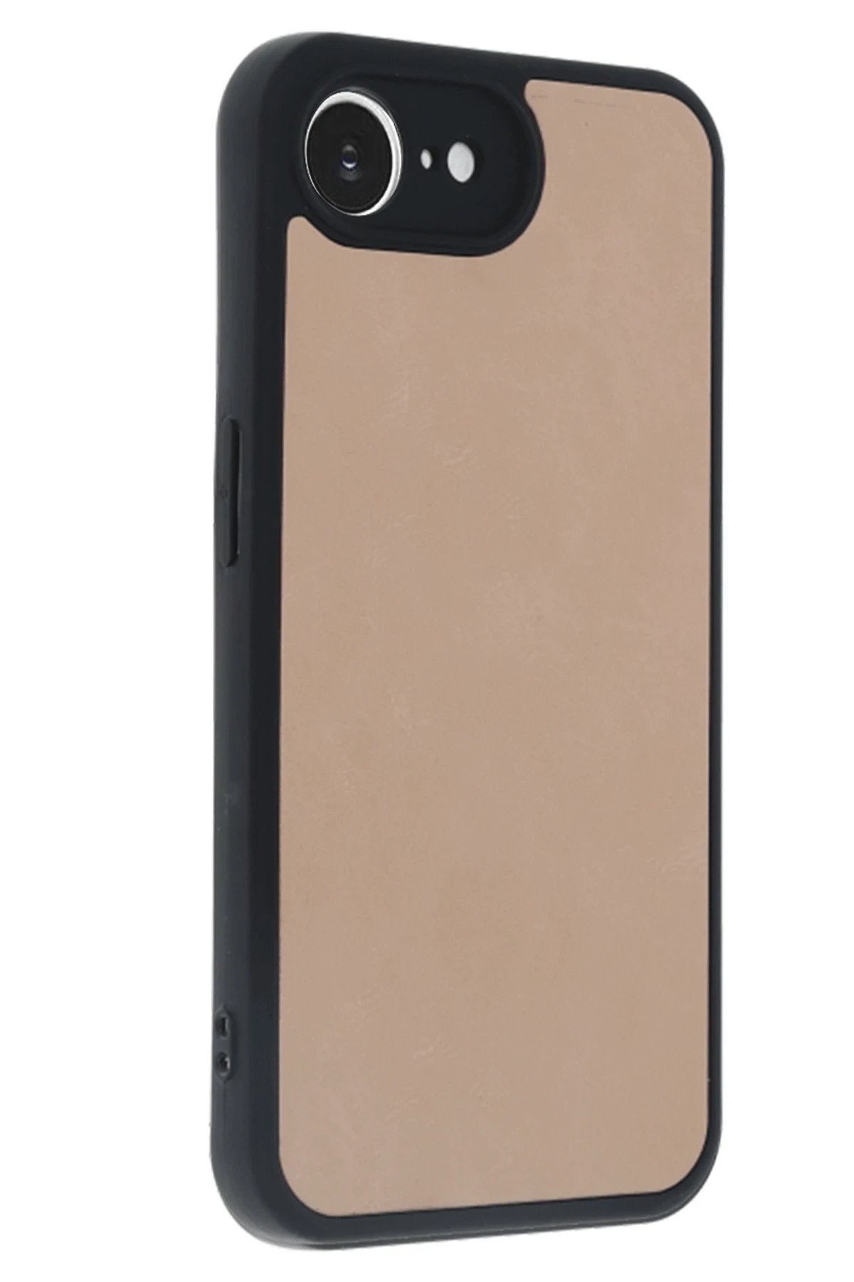 Newface iPhone 16E Kılıf Aras Deri Kapak - Pudra