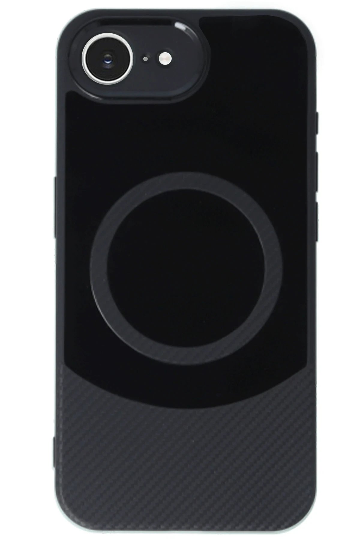 Newface iPhone 16E Kılıf Maya Karbon Kapak - Siyah