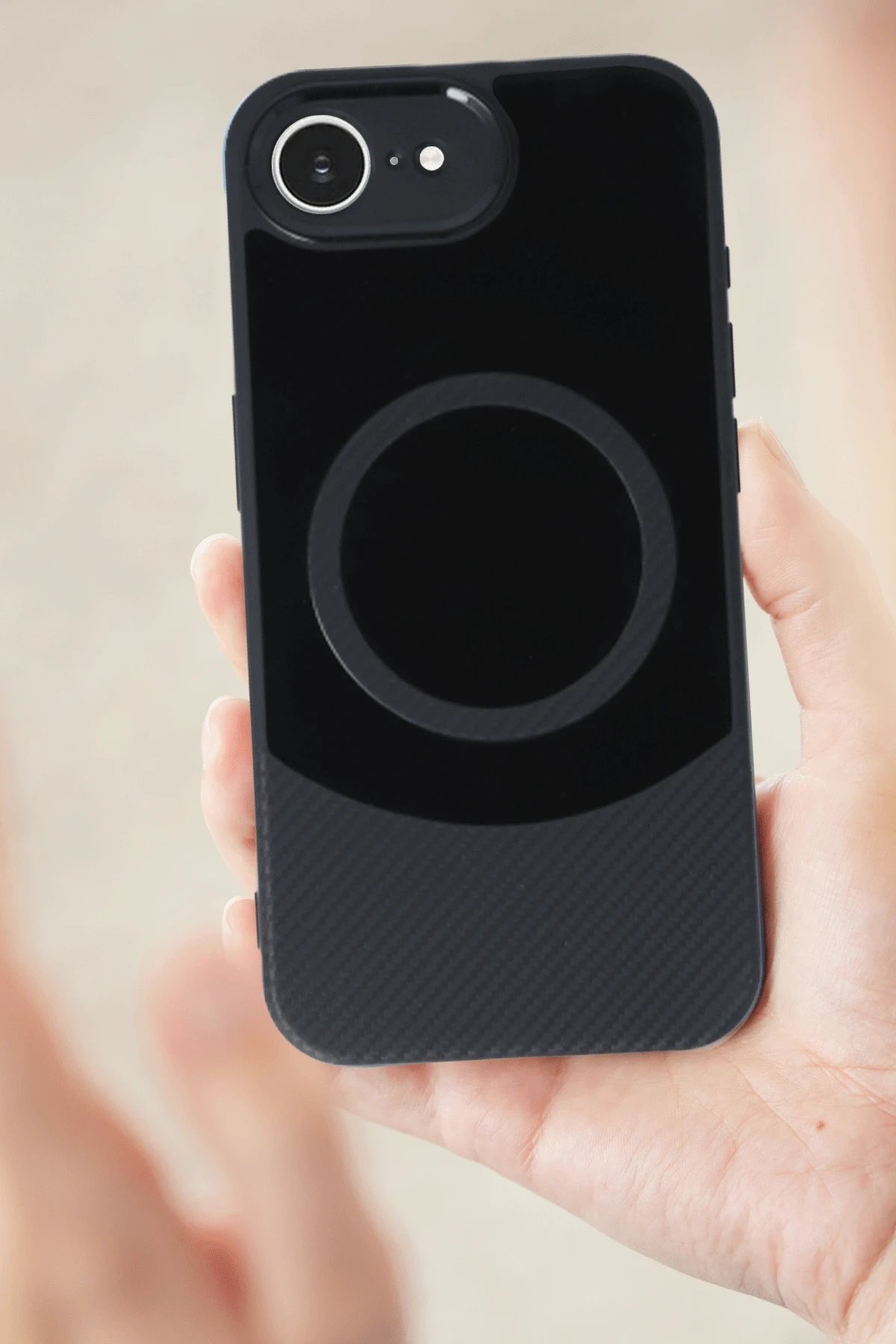 Newface iPhone 16E Kılıf Maya Karbon Kapak - Lacivert