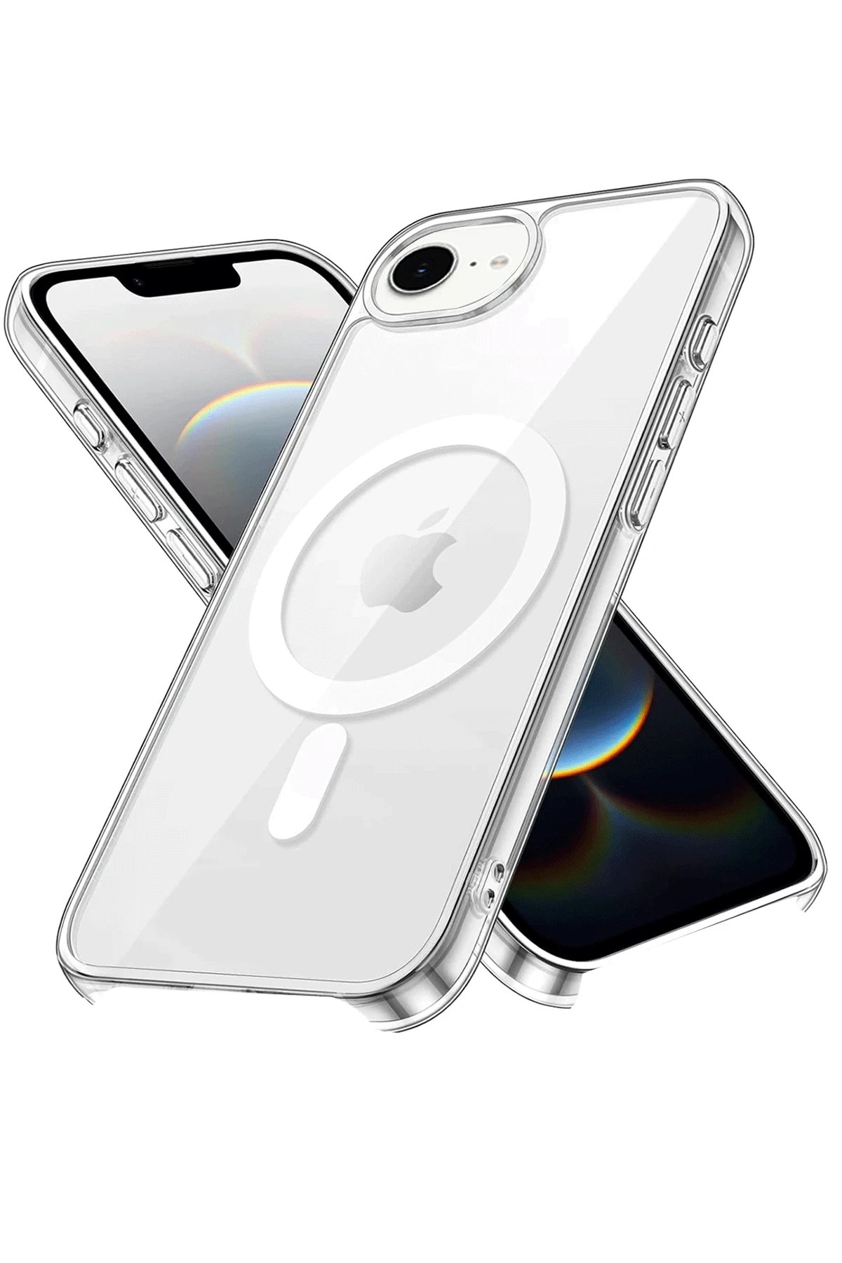 Newface iPhone 16E Kılıf Pc Real Magsafe Kapak - Şeffaf