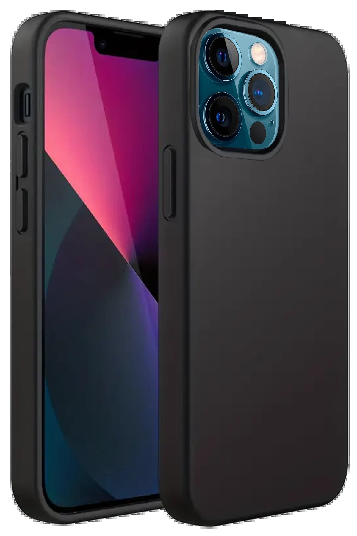 Newface iPhone 12 Pro Kılıf First Silikon - Siyah