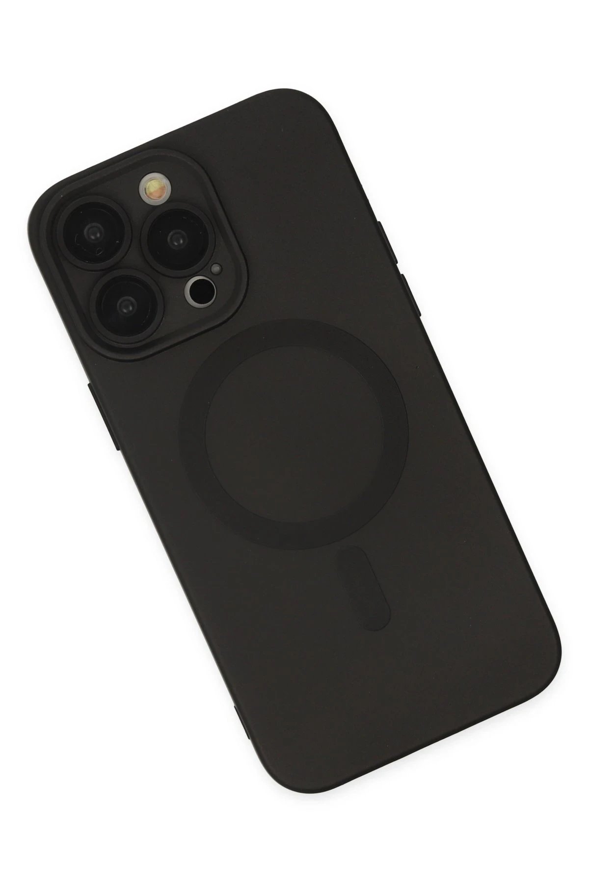 Newface iPhone 13 Pro Kılıf Moshi Lens Magneticsafe Silikon - Siyah