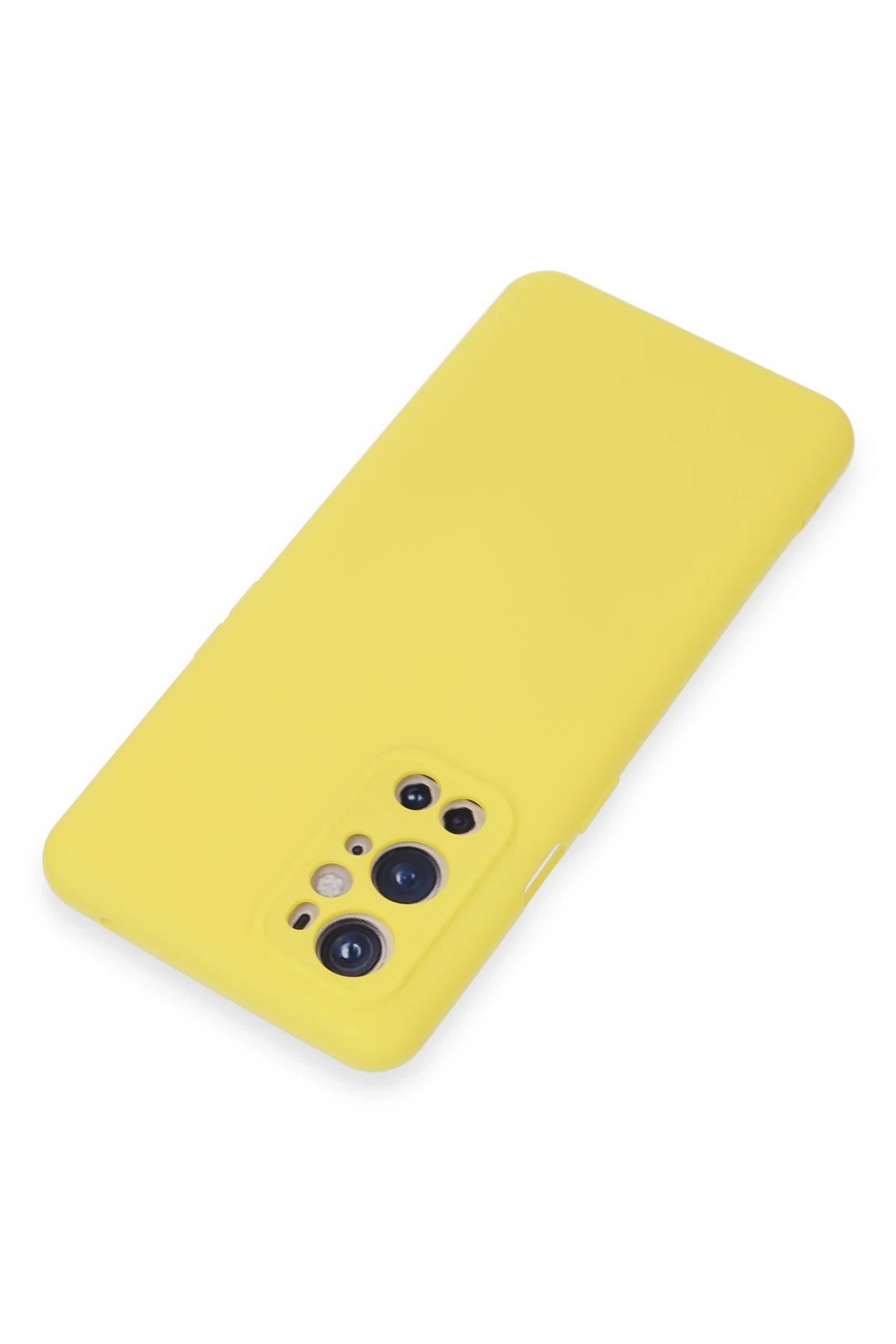 Newface One Plus 9 Pro Kılıf Nano içi Kadife Silikon - Sarı