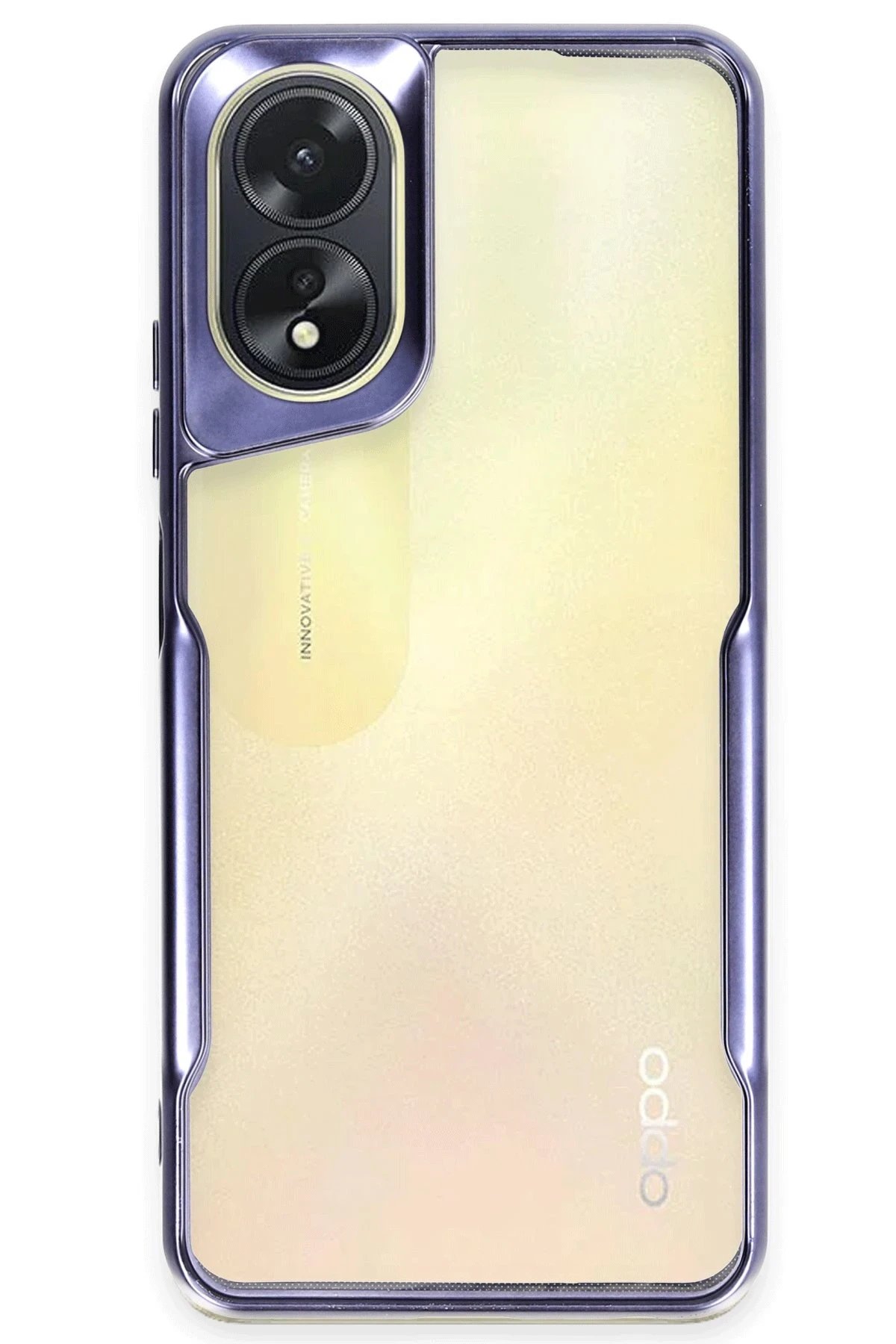 Newface Oppo A38 Kılıf Boyi Silikon Kapak - Lacivert