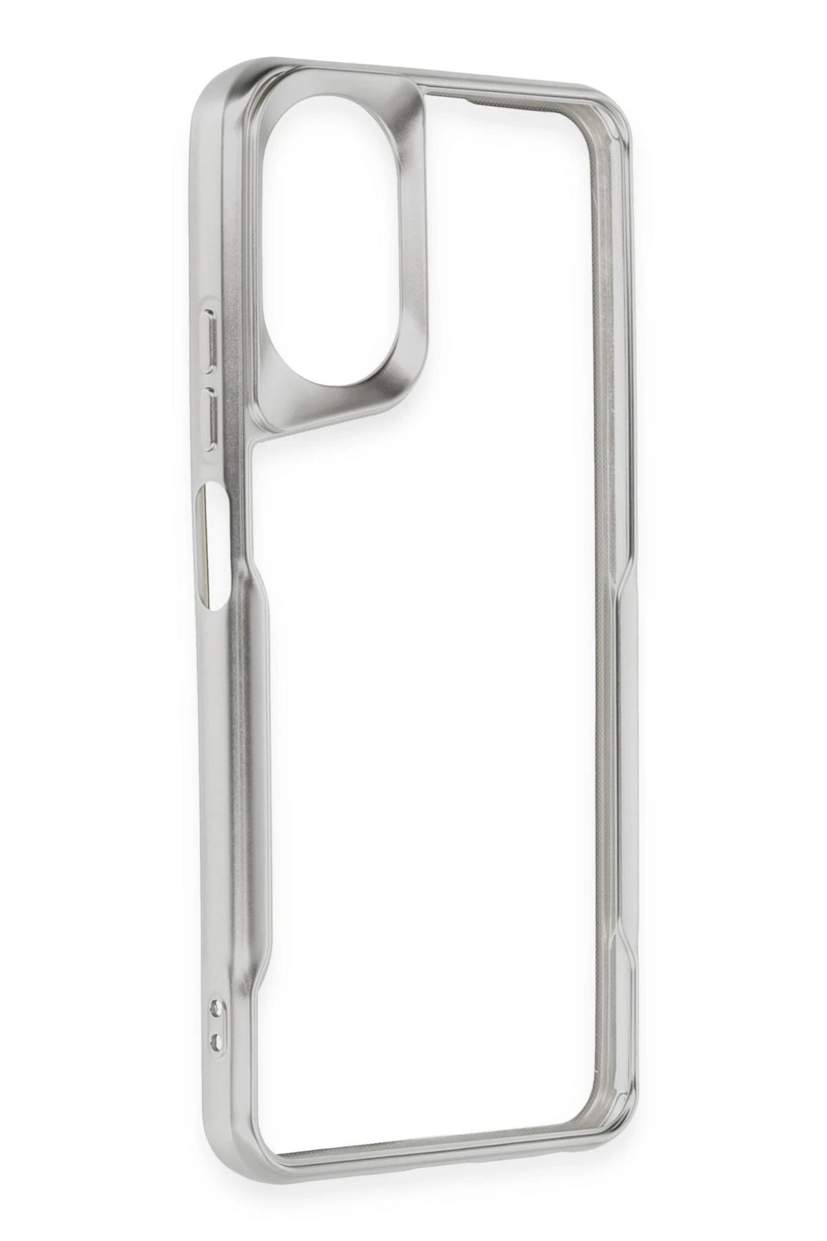 Newface Oppo A38 Kılıf Boyi Silikon Kapak - Gümüş