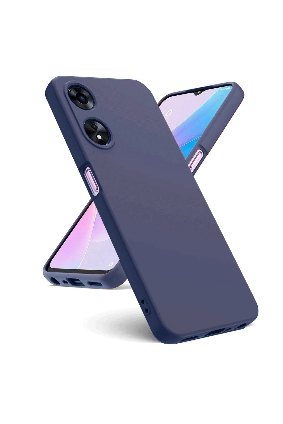 Newface Oppo A38 Kılıf First Silikon - Lacivert