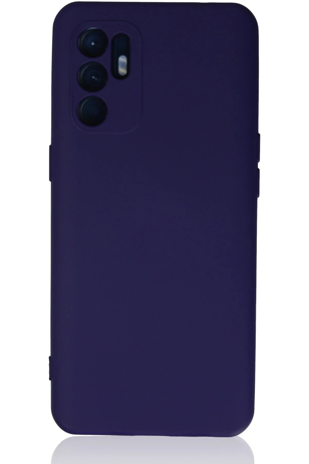 Newface Oppo Reno 6 Kılıf Nano içi Kadife Silikon - Mor