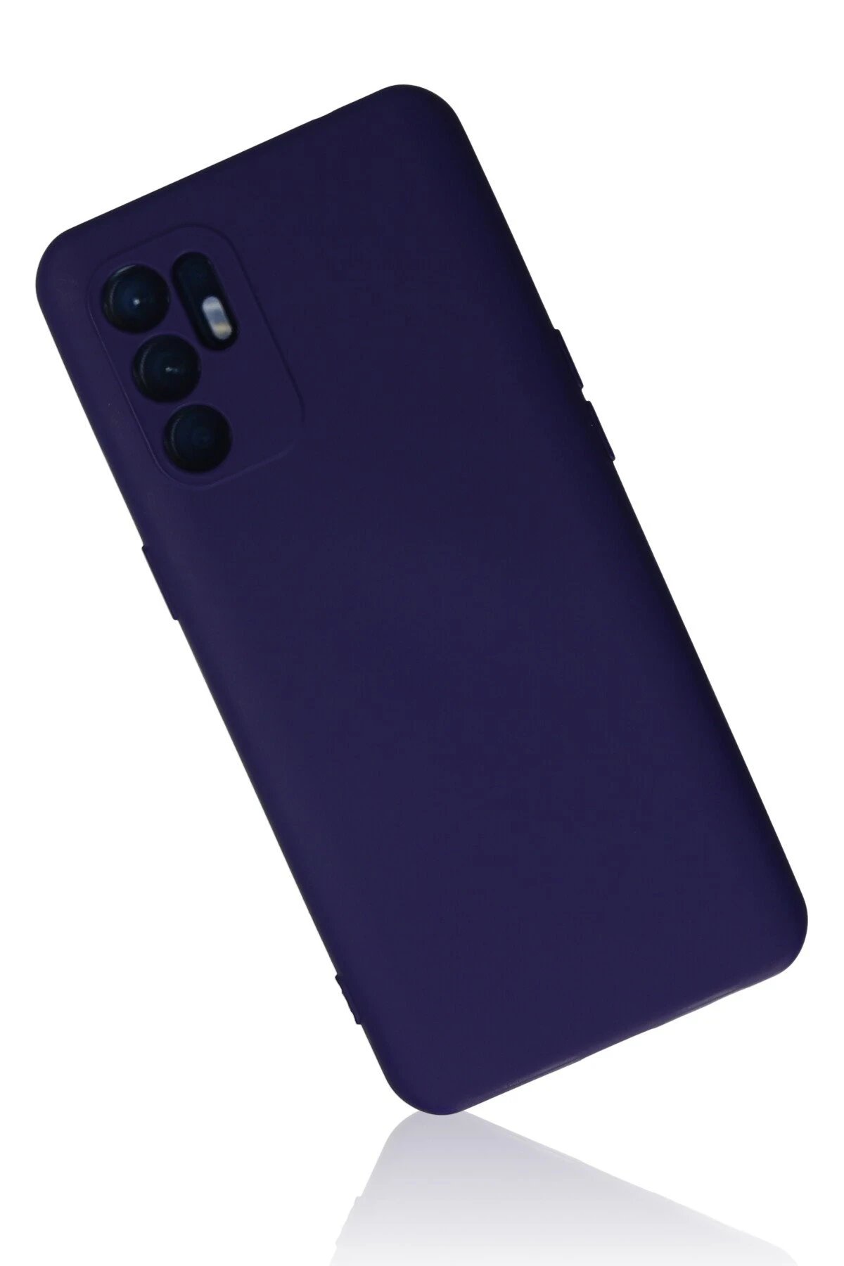 Newface Oppo Reno 6 Kılıf Nano içi Kadife Silikon - Mor