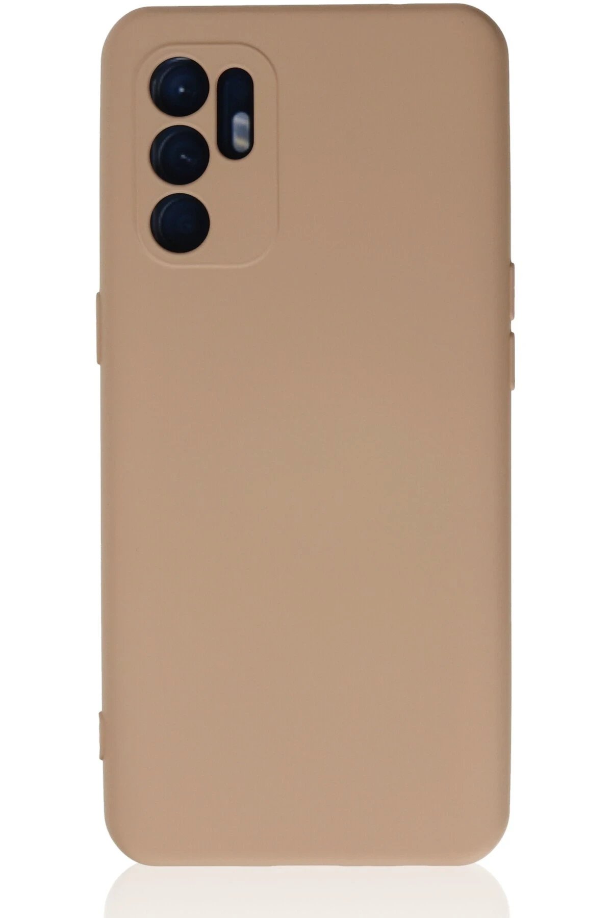 Newface Oppo Reno 6 Kılıf Nano içi Kadife Silikon - Pudra