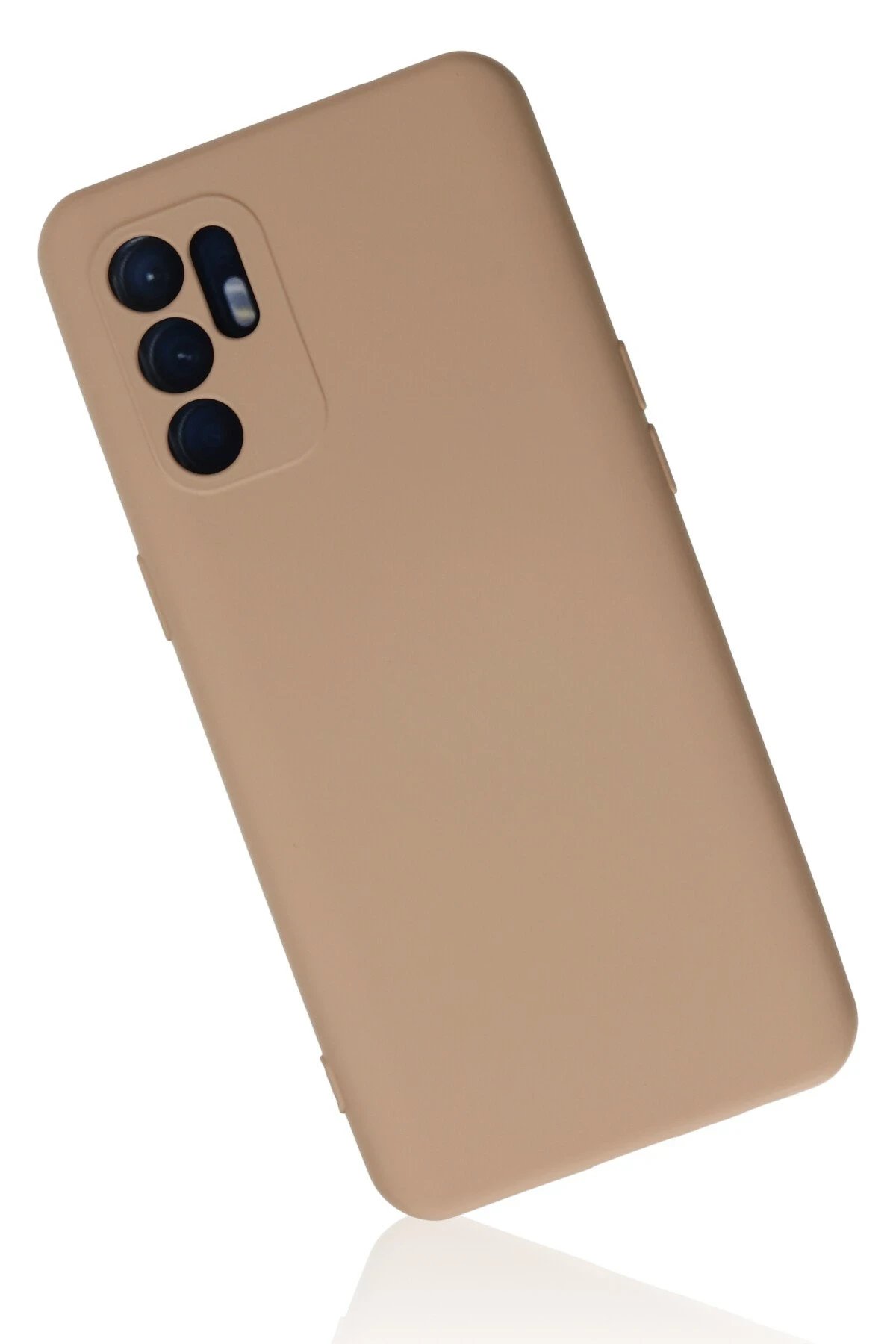 Newface Oppo Reno 6 Kılıf Nano içi Kadife Silikon - Pudra