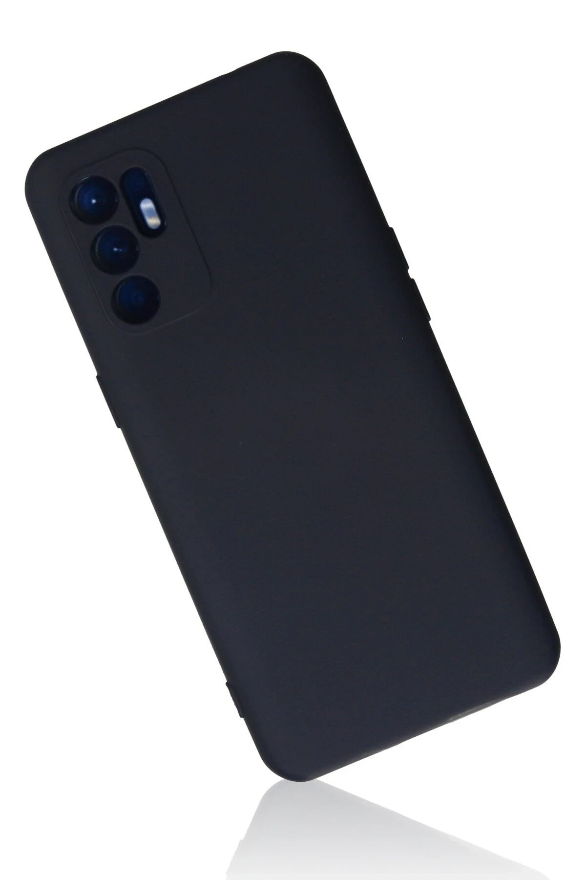 Newface Oppo Reno 6 Kılıf Nano içi Kadife Silikon - Lacivert