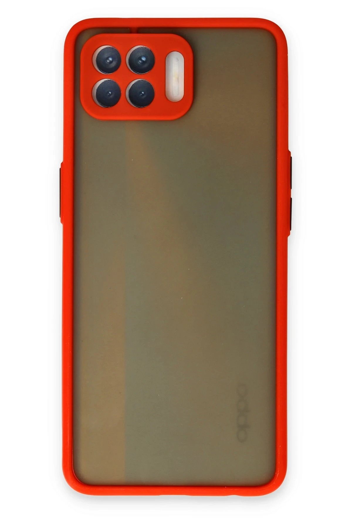 Newface Oppo Reno 4 Lite Kılıf Montreal Silikon Kapak - Kırmızı