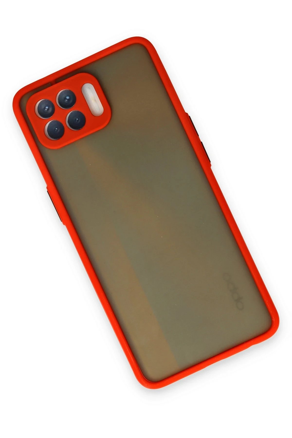 Newface Oppo Reno 4 Lite Kılıf Montreal Silikon Kapak - Kırmızı