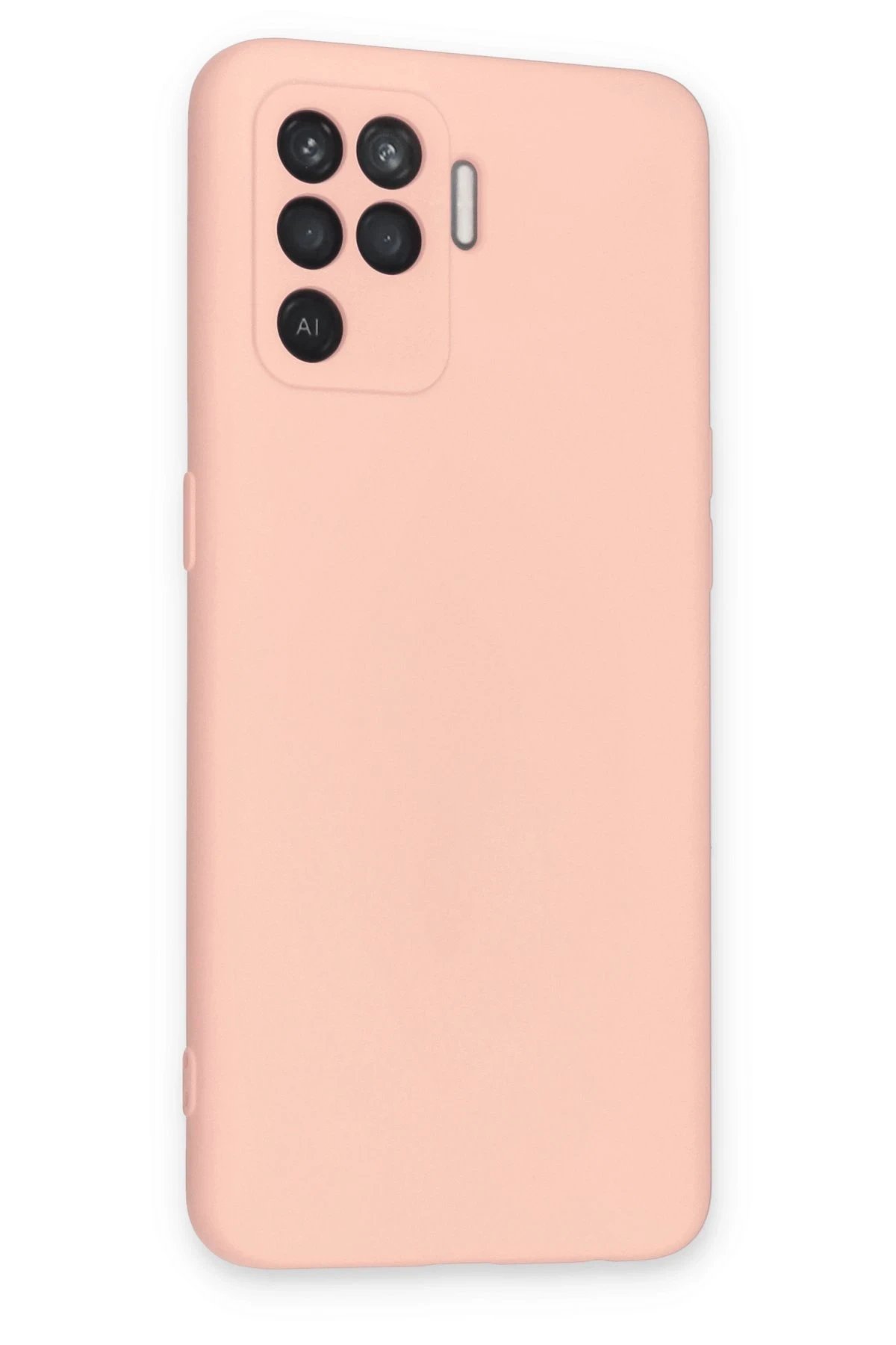 Newface Oppo Reno 5 Lite Kılıf Nano içi Kadife Silikon - Pudra