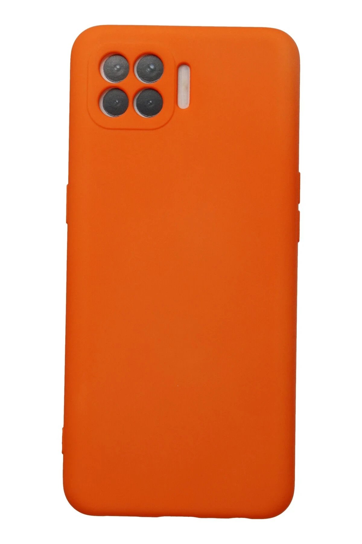 Newface Oppo Reno 4 Lite Kılıf Nano içi Kadife Silikon - Turuncu