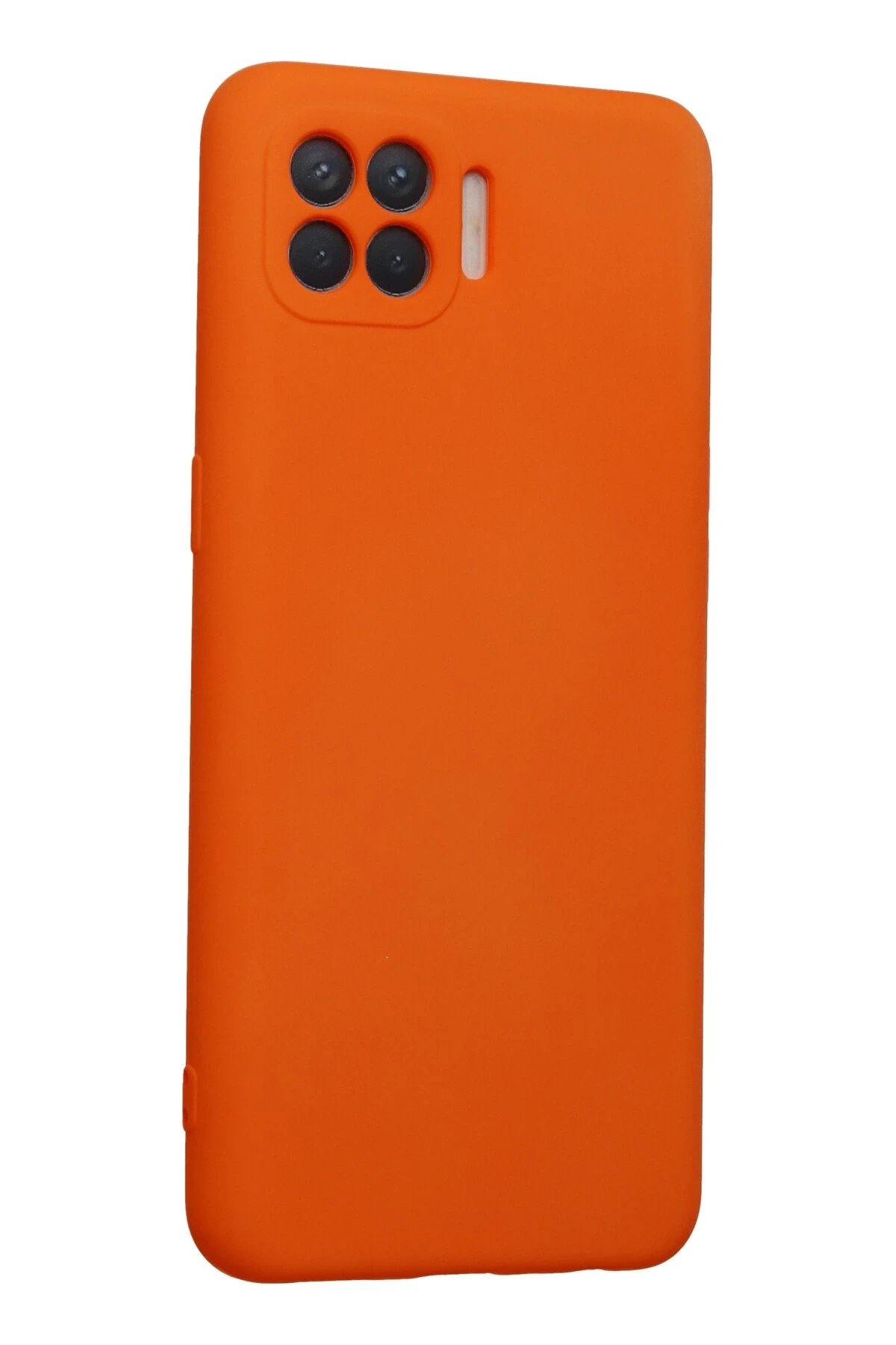 Newface Oppo Reno 4 Lite Kılıf Nano içi Kadife Silikon - Turuncu