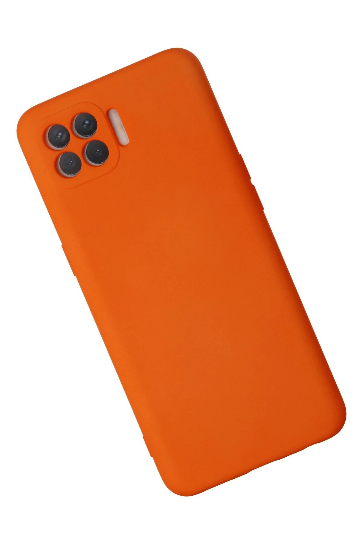 Newface Oppo Reno 4 Lite Kılıf Nano içi Kadife Silikon - Turuncu