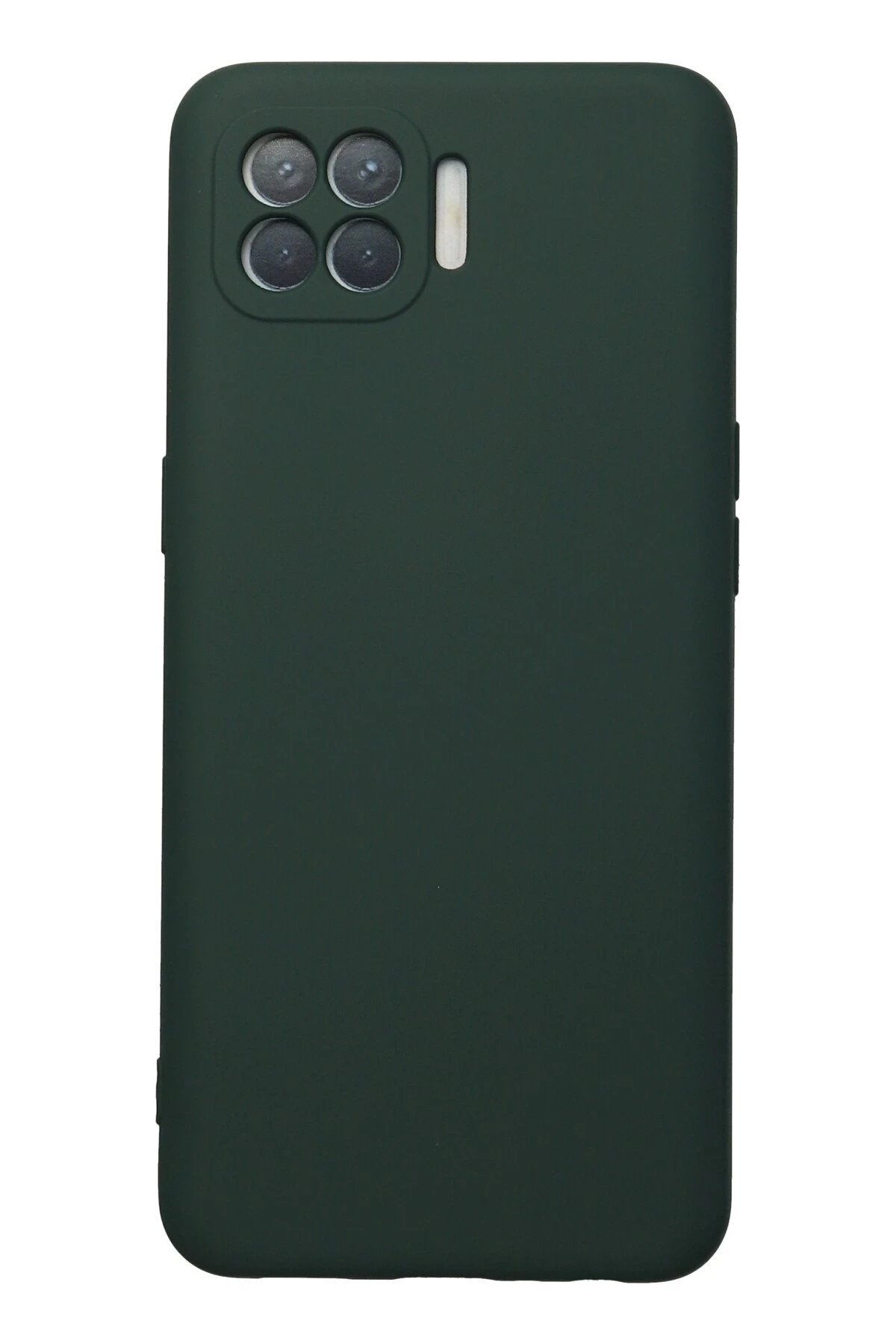 Newface Oppo Reno 4 Lite Kılıf Nano içi Kadife Silikon - Koyu Yeşil