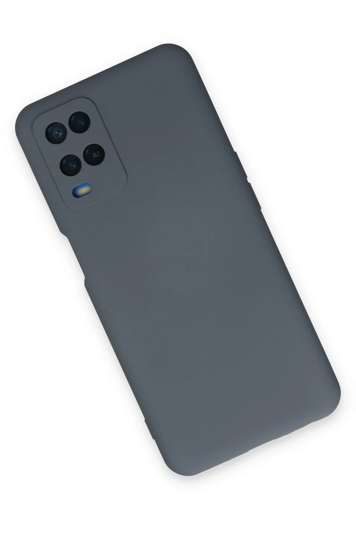 Newface Oppo A54 4G Kılıf Nano içi Kadife Silikon - Gri