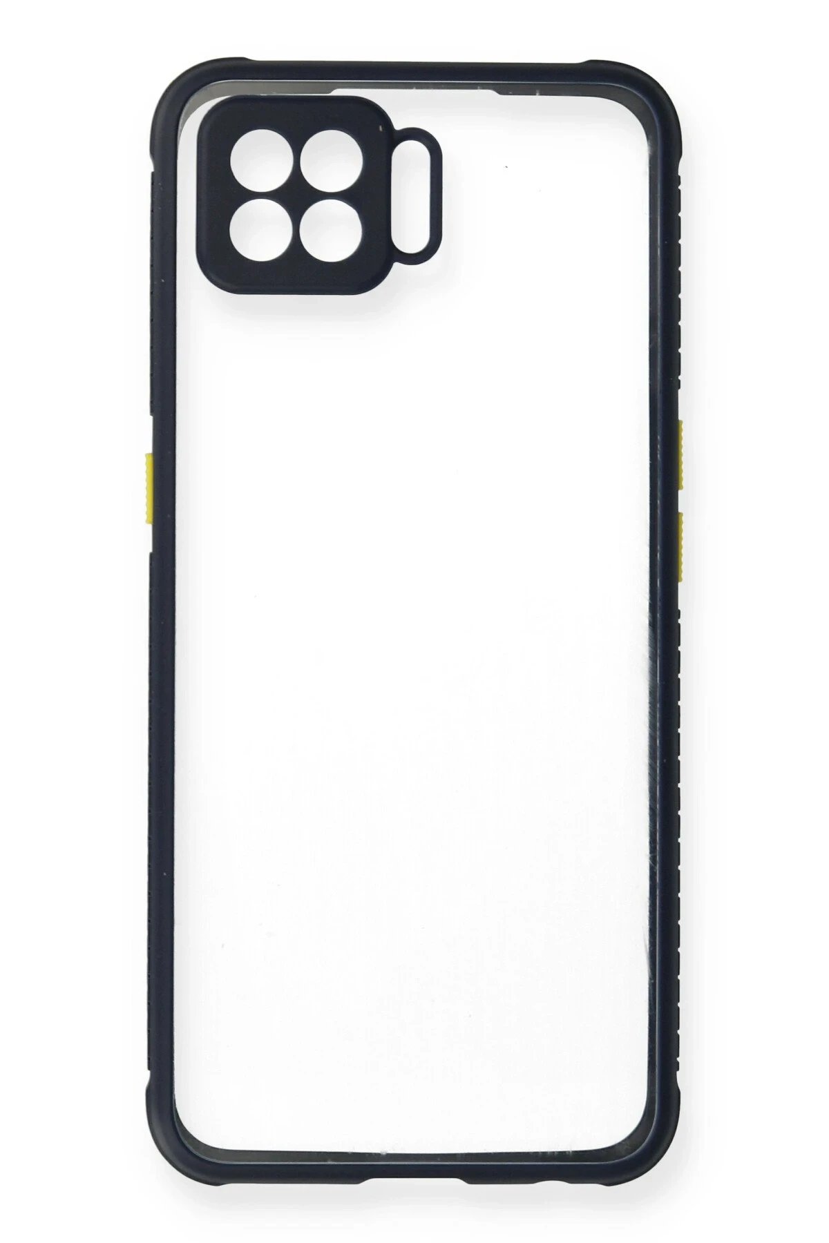 Newface Oppo A73 Kılıf Miami Şeffaf Silikon - Lacivert