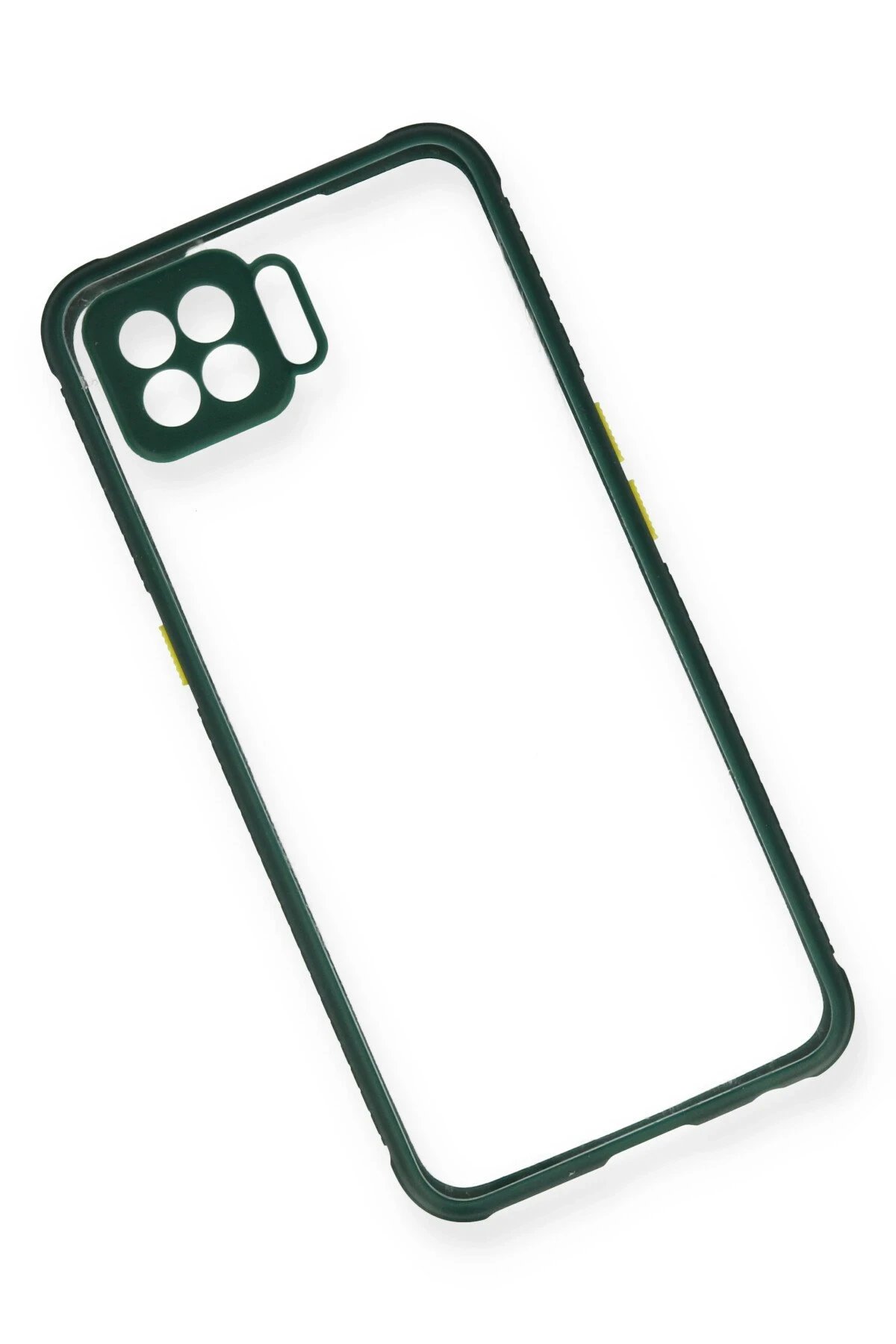 Newface Oppo A73 Kılıf Miami Şeffaf Silikon - Koyu Yeşil