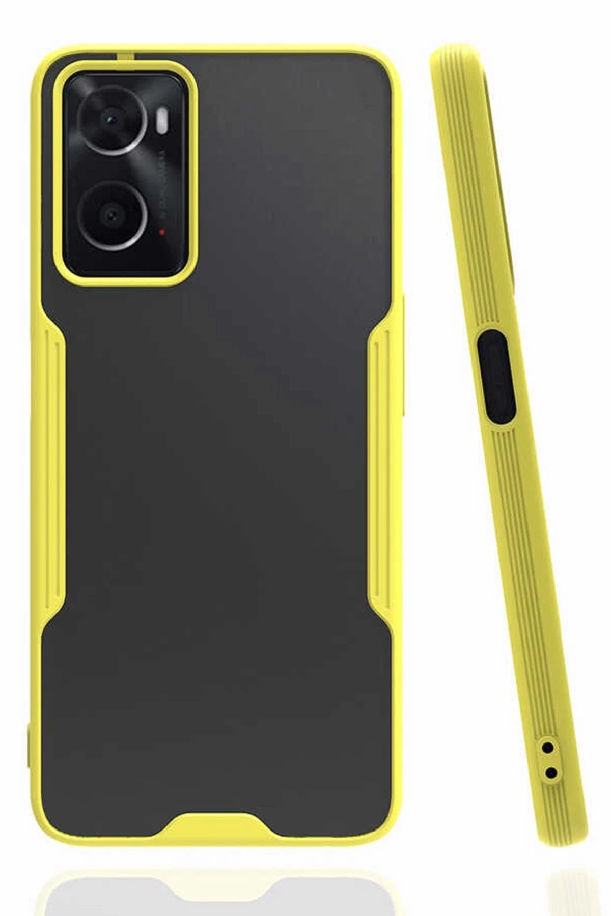 Newface Oppo A96 Kılıf Platin Silikon - Sarı