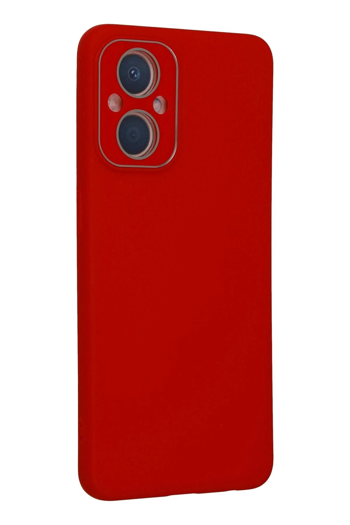 Newface Oppo Reno 7 Lite Kılıf Lansman Glass Kapak - Kırmızı