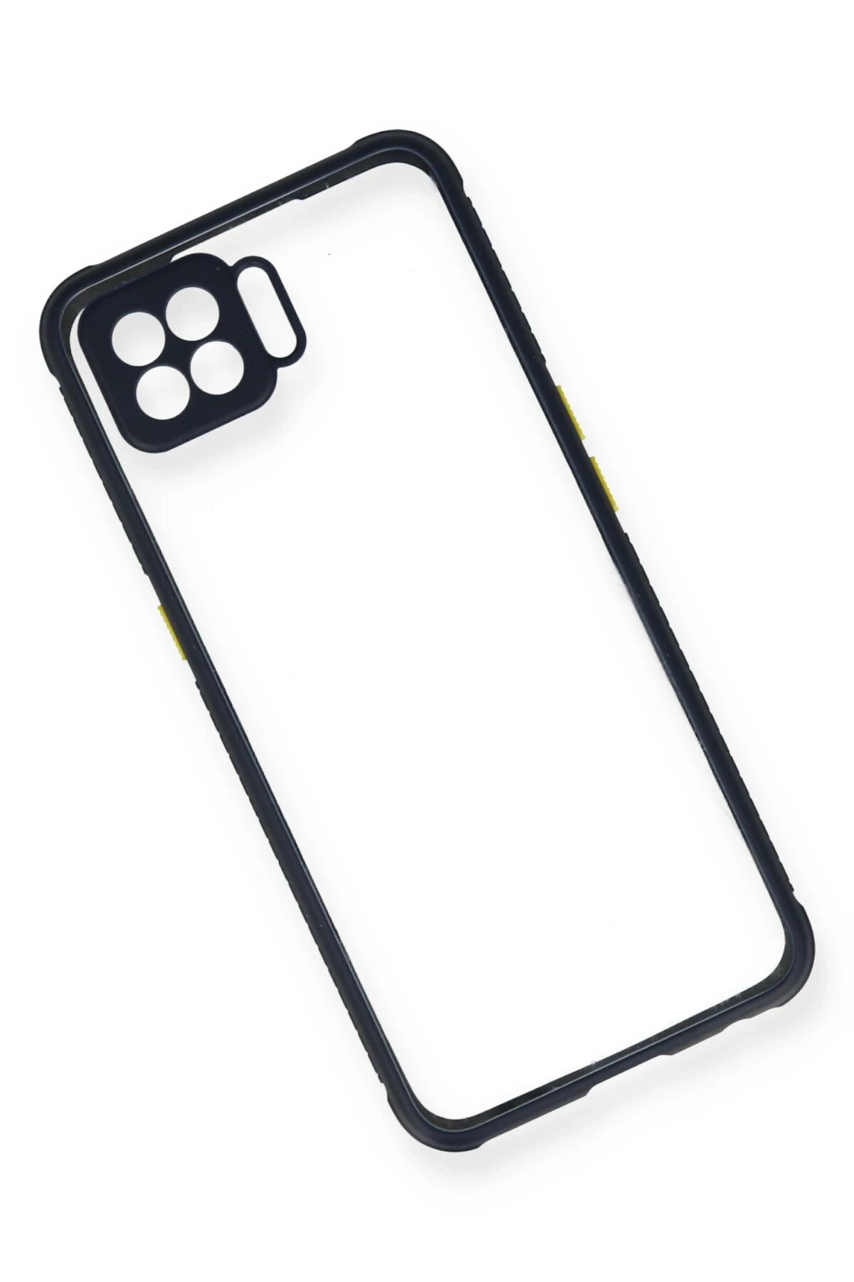 Newface Oppo Reno 4 Lite Kılıf Miami Şeffaf Silikon - Lacivert