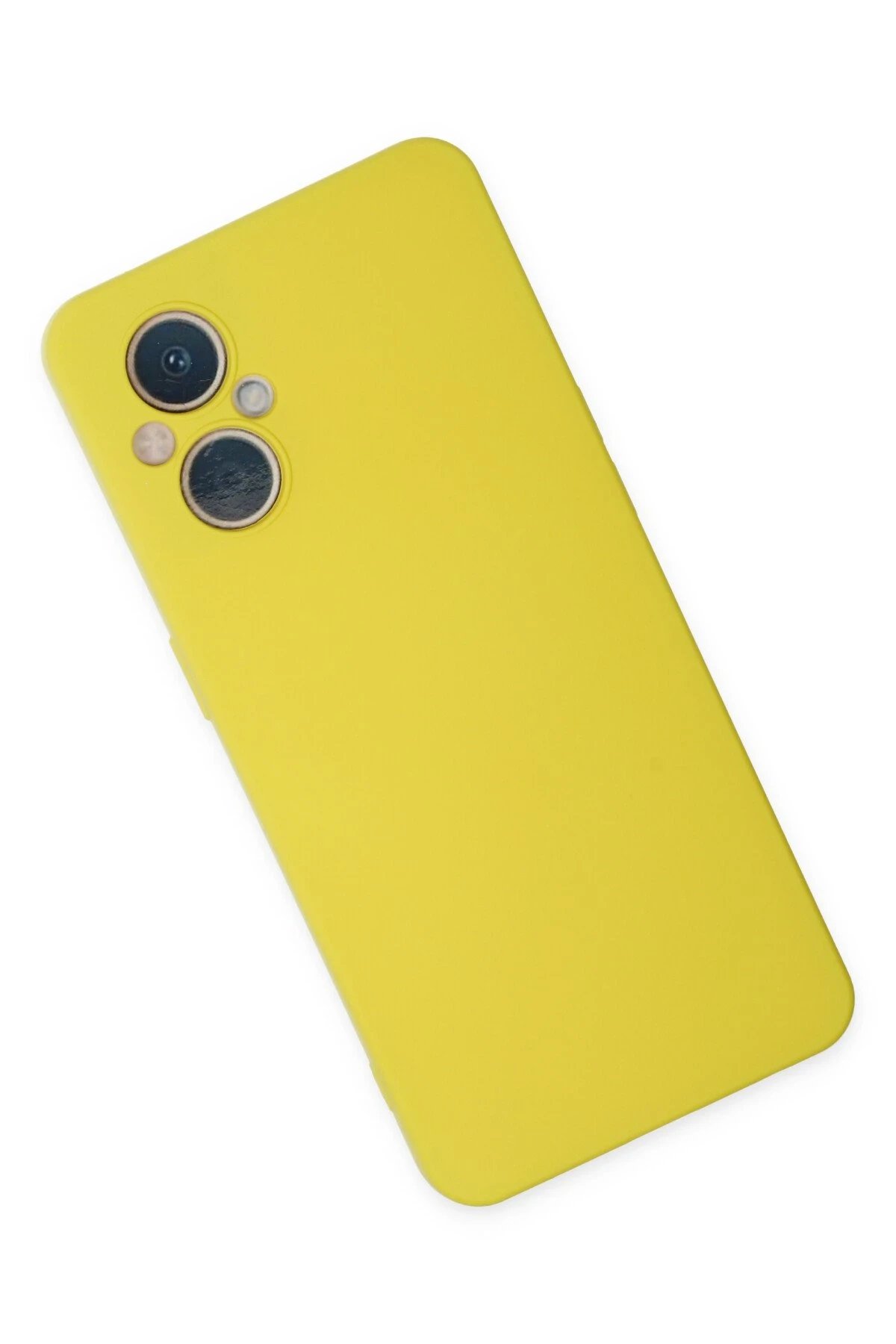 Newface Oppo Reno 7 Lite Kılıf Nano içi Kadife Silikon - Sarı