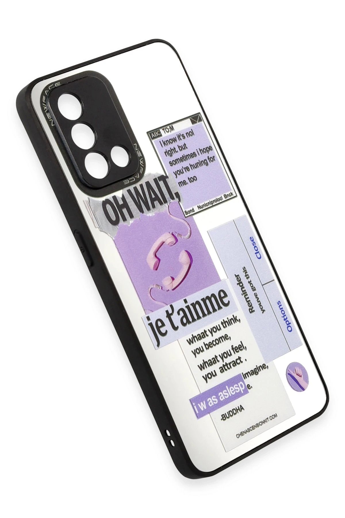 Newface Oppo A74 4G Kılıf Mirror Desenli Kapak - Mirror - 4