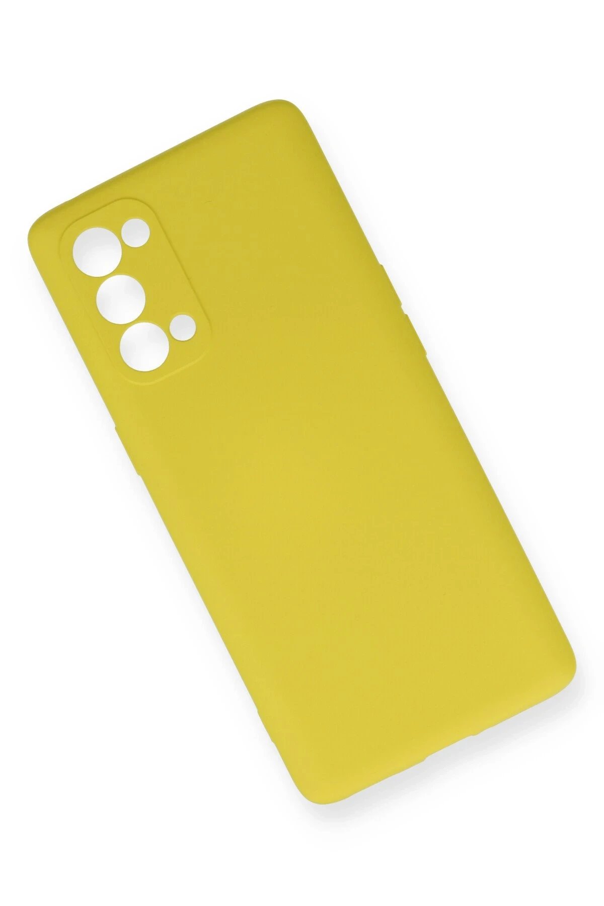 Newface Oppo Reno 5 Kılıf Nano içi Kadife Silikon - Sarı