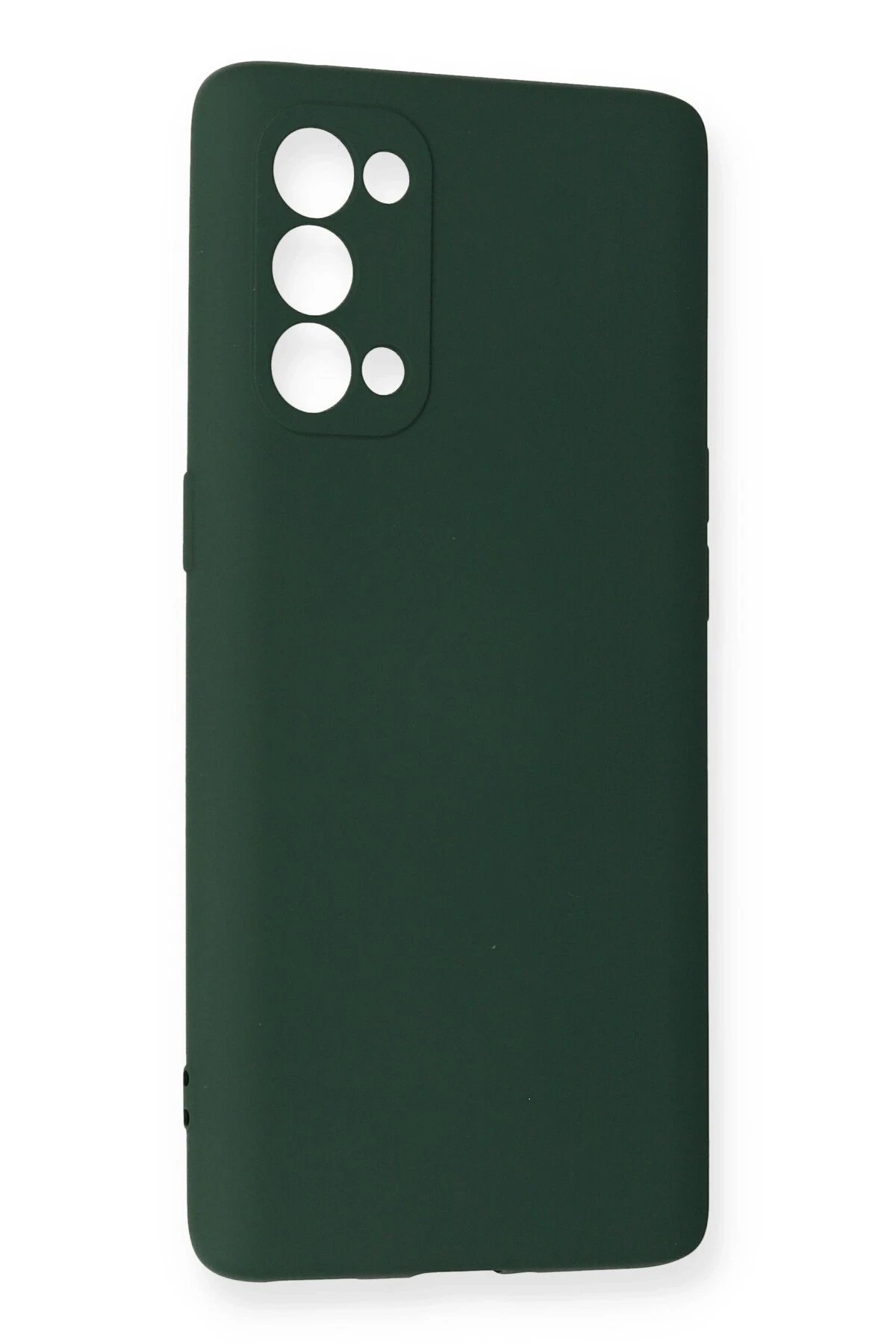 Newface Oppo Reno 5 Pro Kılıf Nano içi Kadife Silikon - Koyu Yeşil