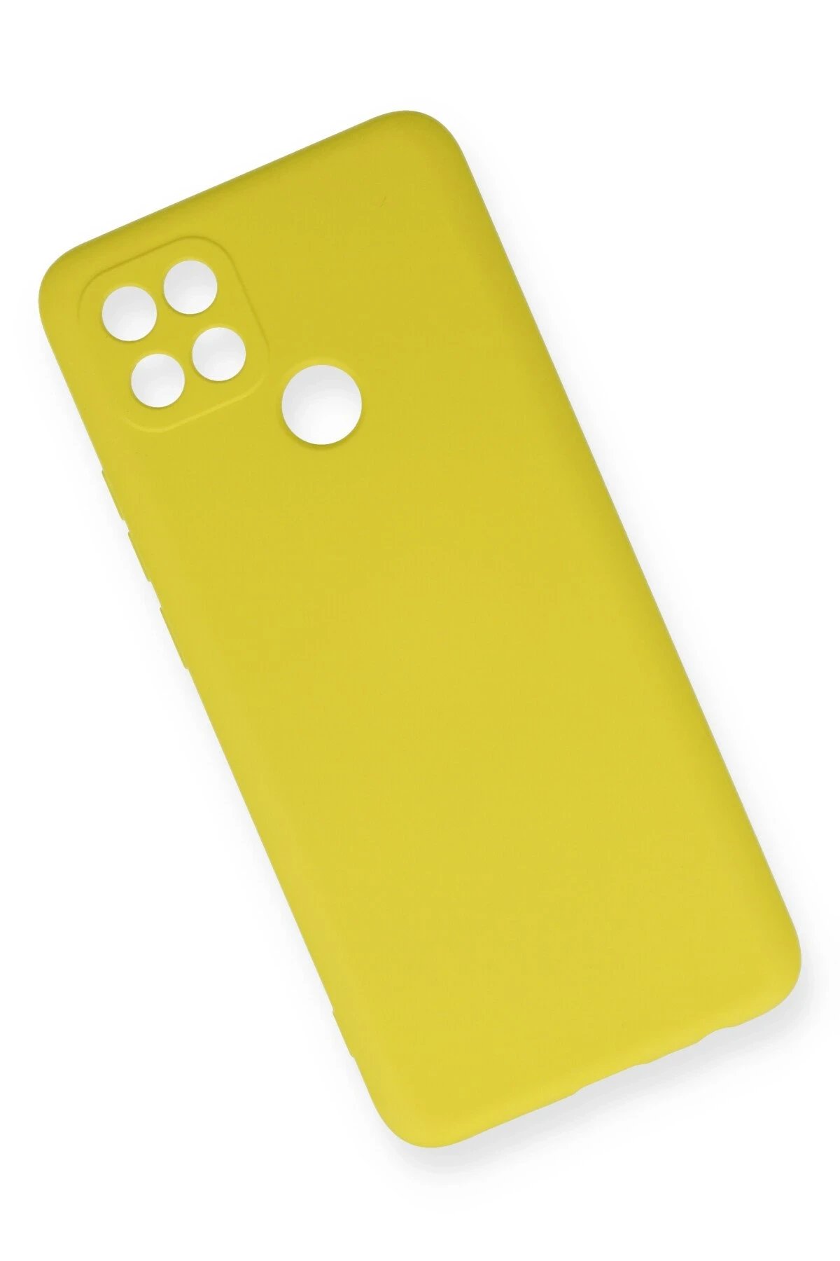 Newface Oppo A15 Kılıf Nano içi Kadife Silikon - Sarı