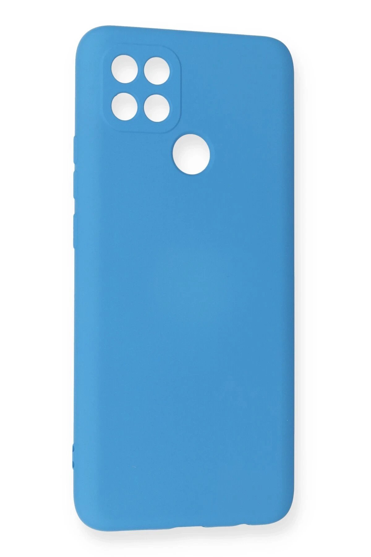 Newface Oppo A15 Kılıf Nano içi Kadife Silikon - Mavi