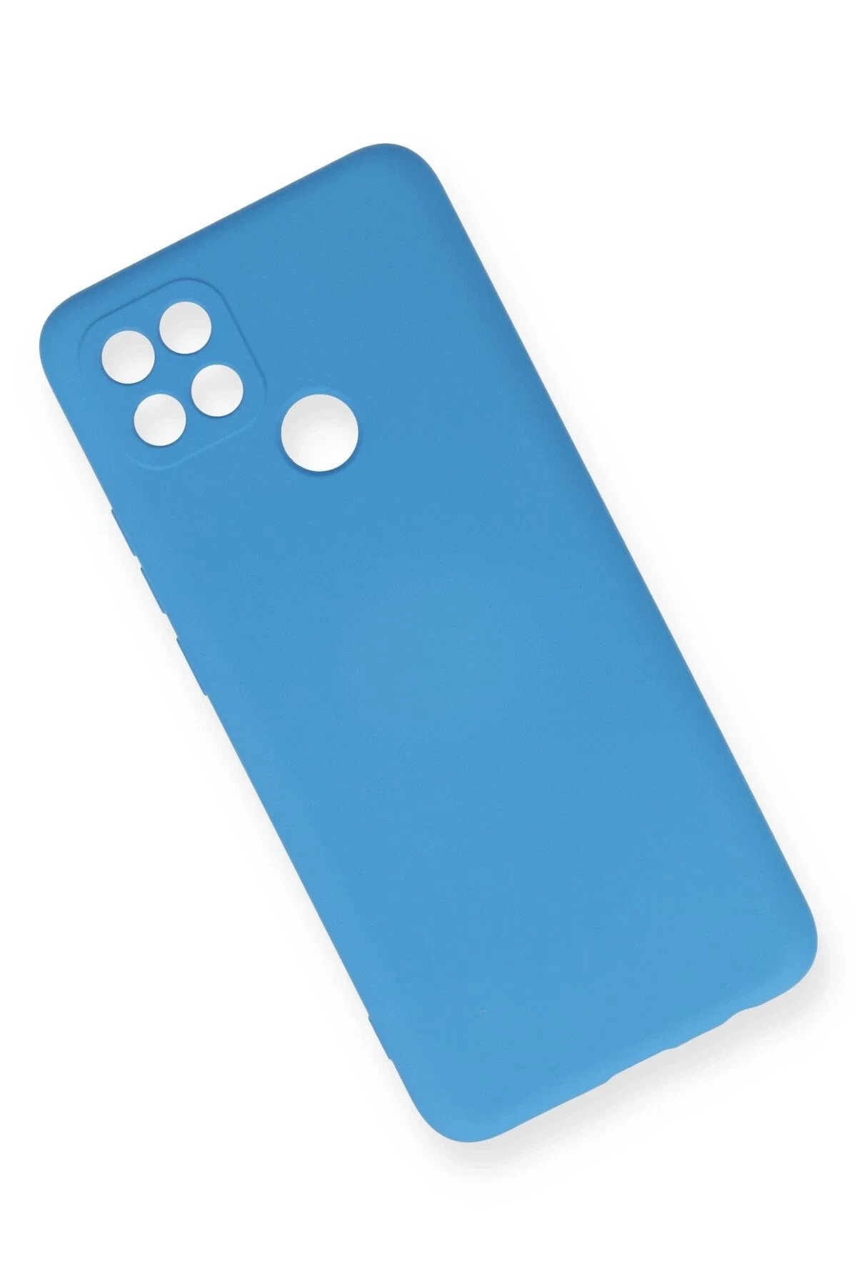 Newface Oppo A15 Kılıf Nano içi Kadife Silikon - Mavi