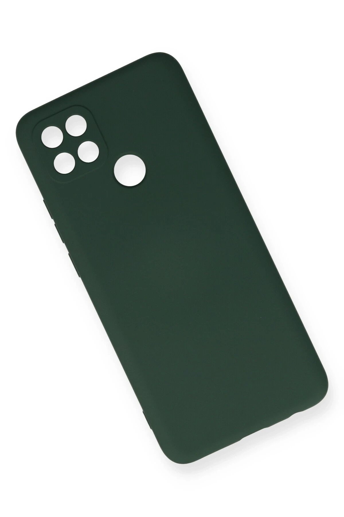 Newface Oppo A15 Kılıf Nano içi Kadife Silikon - Koyu Yeşil