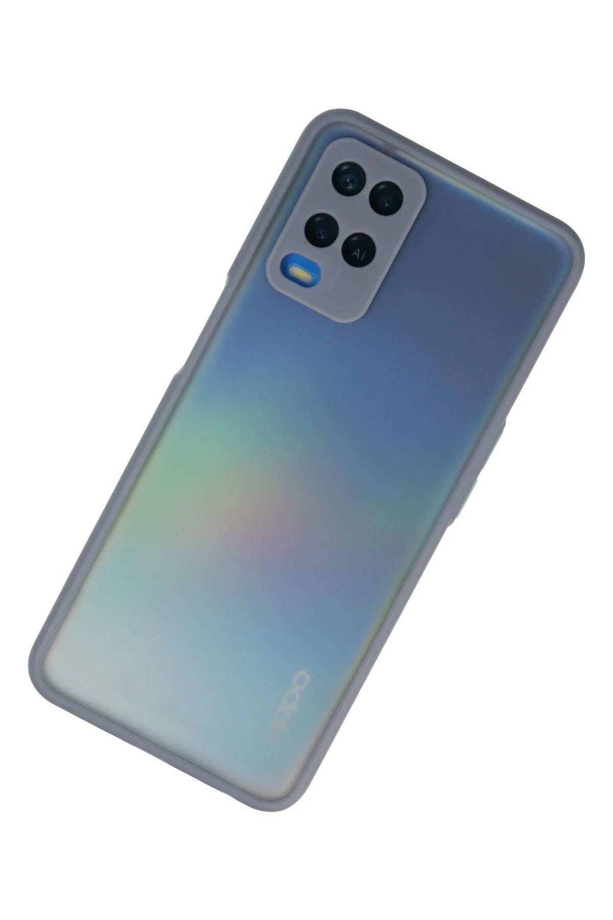 Newface Oppo A54 4G Kılıf Montreal Silikon Kapak - Gri