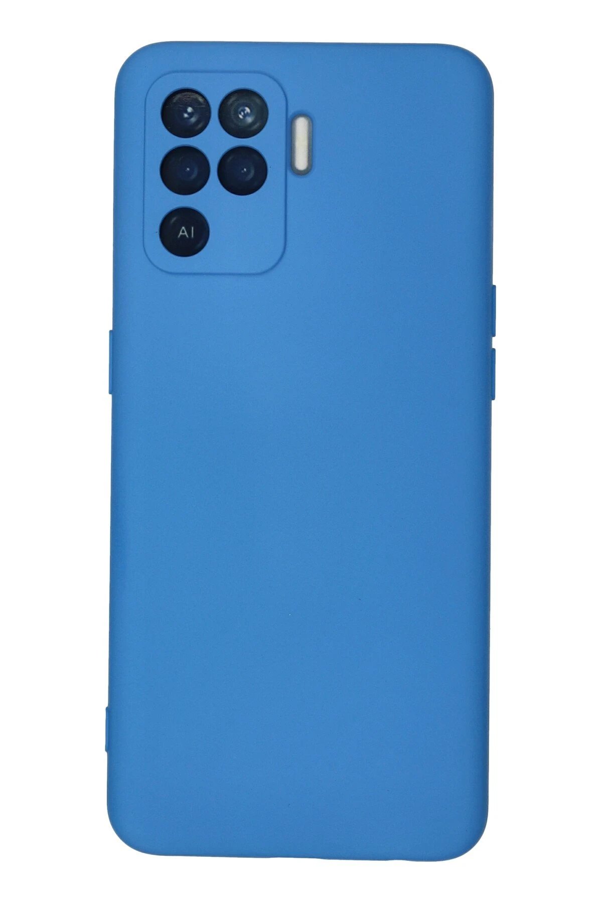 Newface Oppo Reno 5 Lite Kılıf Nano içi Kadife Silikon - Mavi