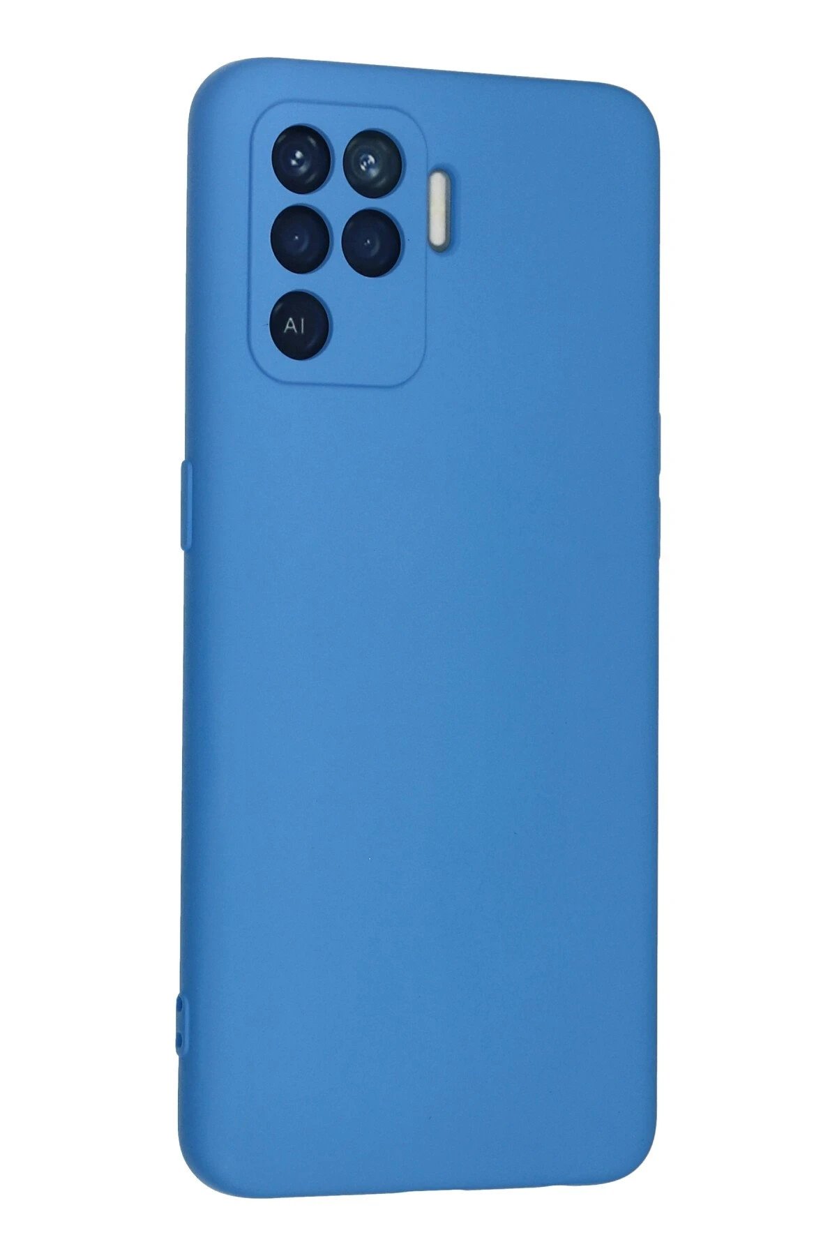 Newface Oppo Reno 5 Lite Kılıf Nano içi Kadife Silikon - Mavi