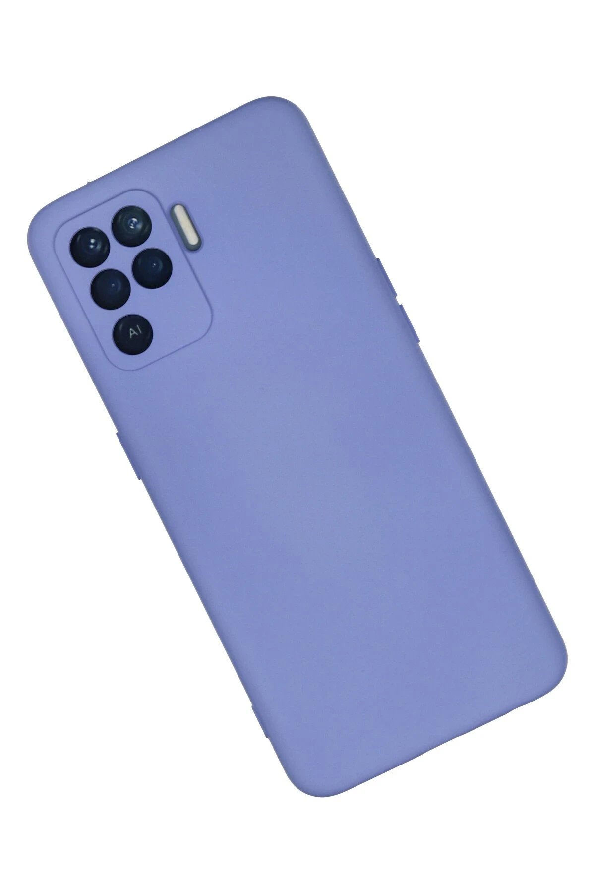 Newface Oppo Reno 5 Lite Kılıf Nano içi Kadife Silikon - Lila