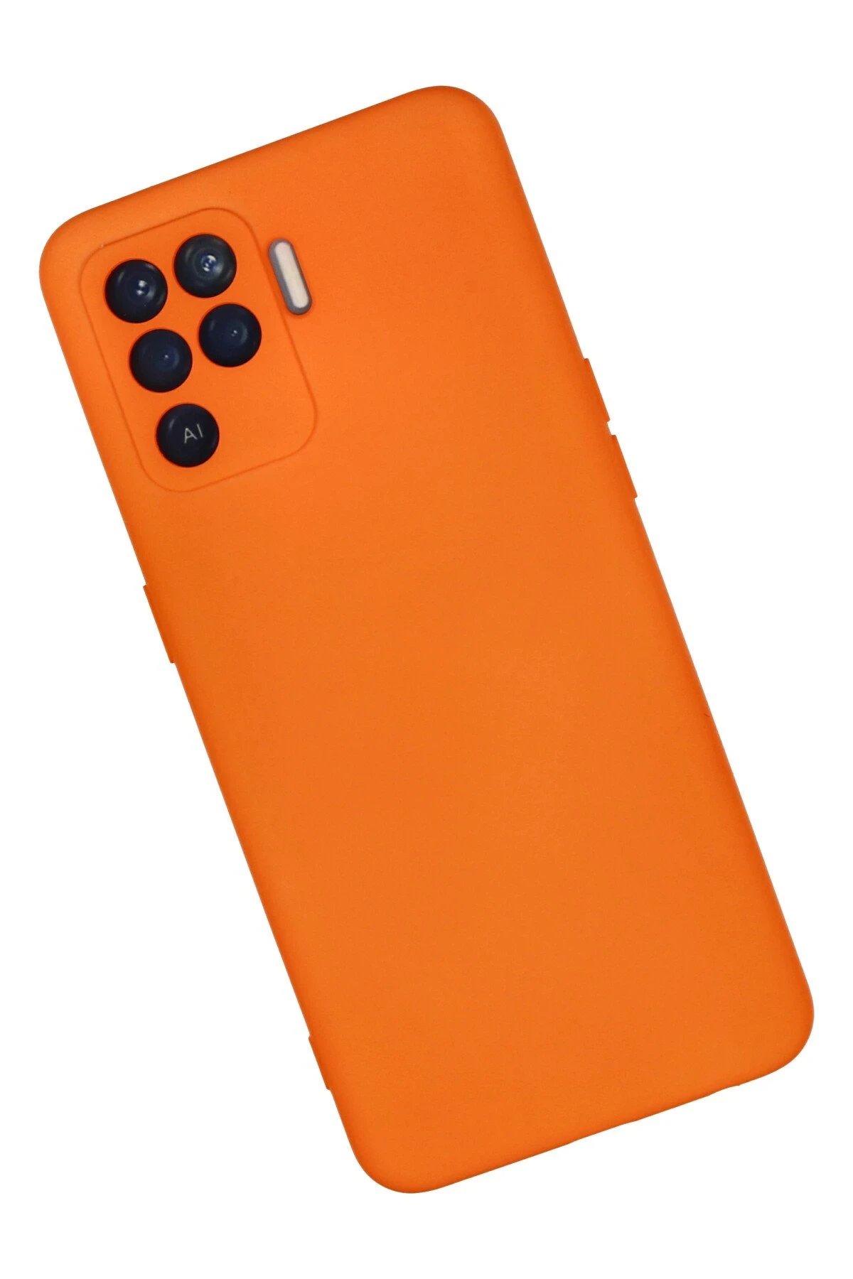 Newface Oppo Reno 5 Lite Kılıf Nano içi Kadife Silikon - Turuncu