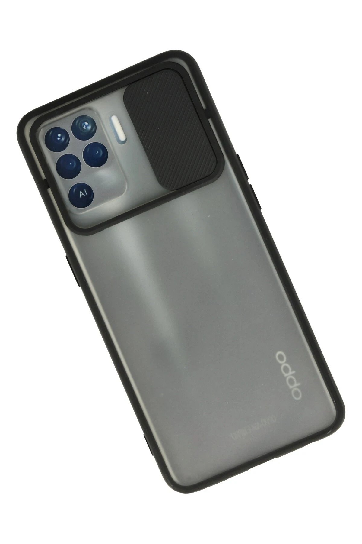 Newface Oppo Reno 5 Lite Kılıf Palm Buzlu Kamera Sürgülü Silikon - Siyah