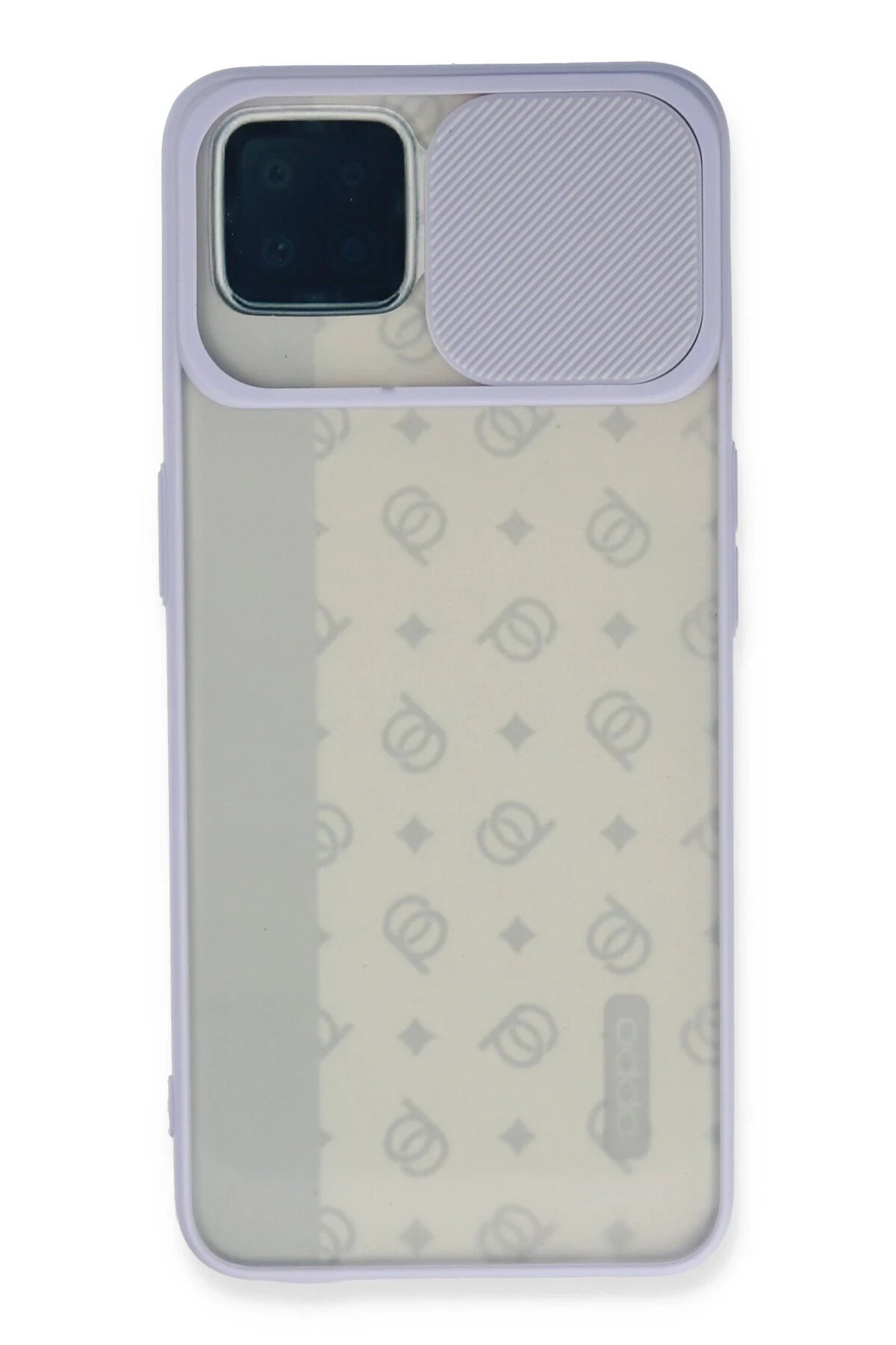 Newface Oppo Reno 4 Lite Kılıf Palm Buzlu Kamera Sürgülü Silikon - Lila